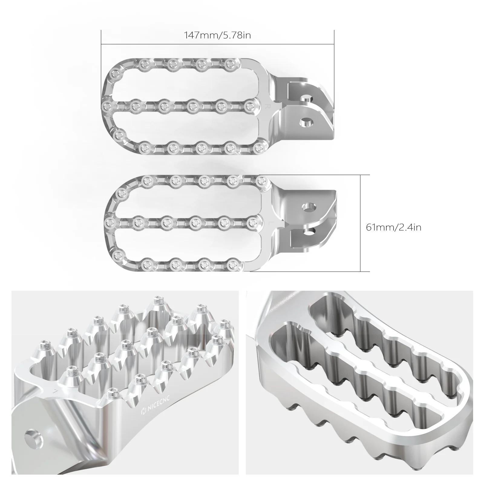 Enlarged Wide Foot Pegs Footrest For BMW R 1200 1250 GS Adventure - Image 12