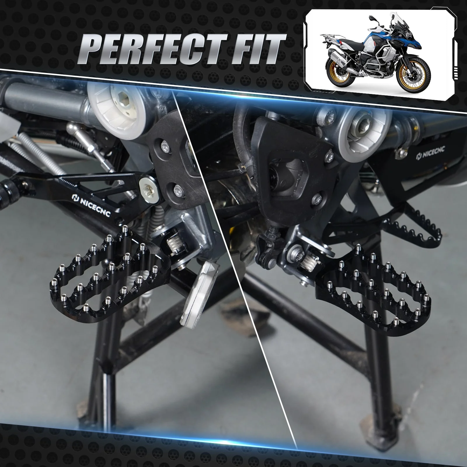 Enlarged Wide Foot Pegs Footrest For BMW R 1200 1250 GS Adventure - Image 2