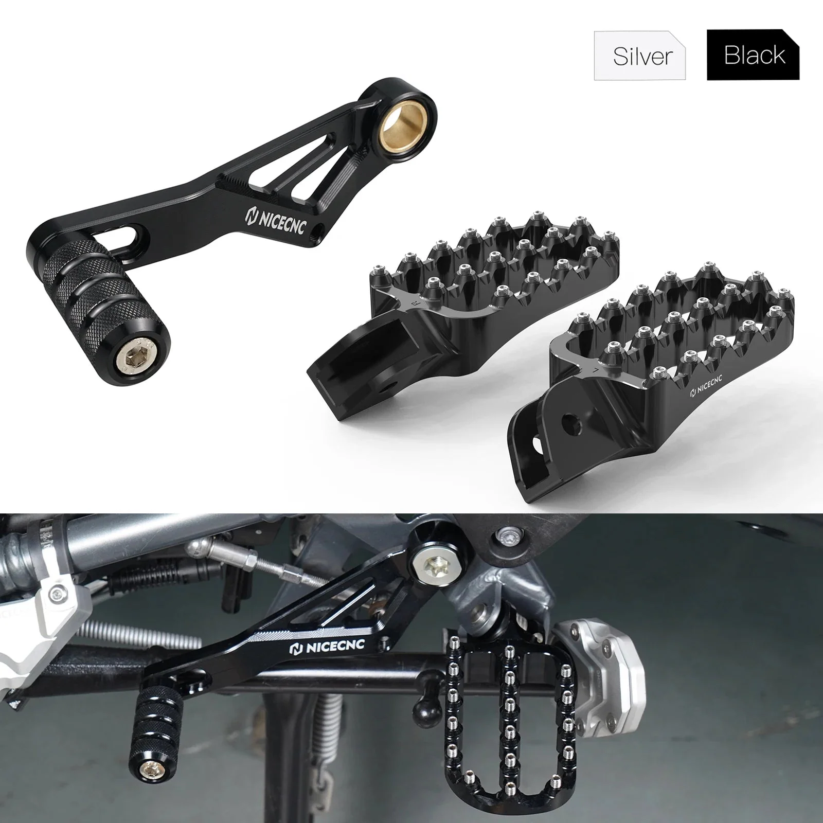 Enlarged Wide Foot Pegs Footrest For BMW R 1200 1250 GS Adventure - Image 22