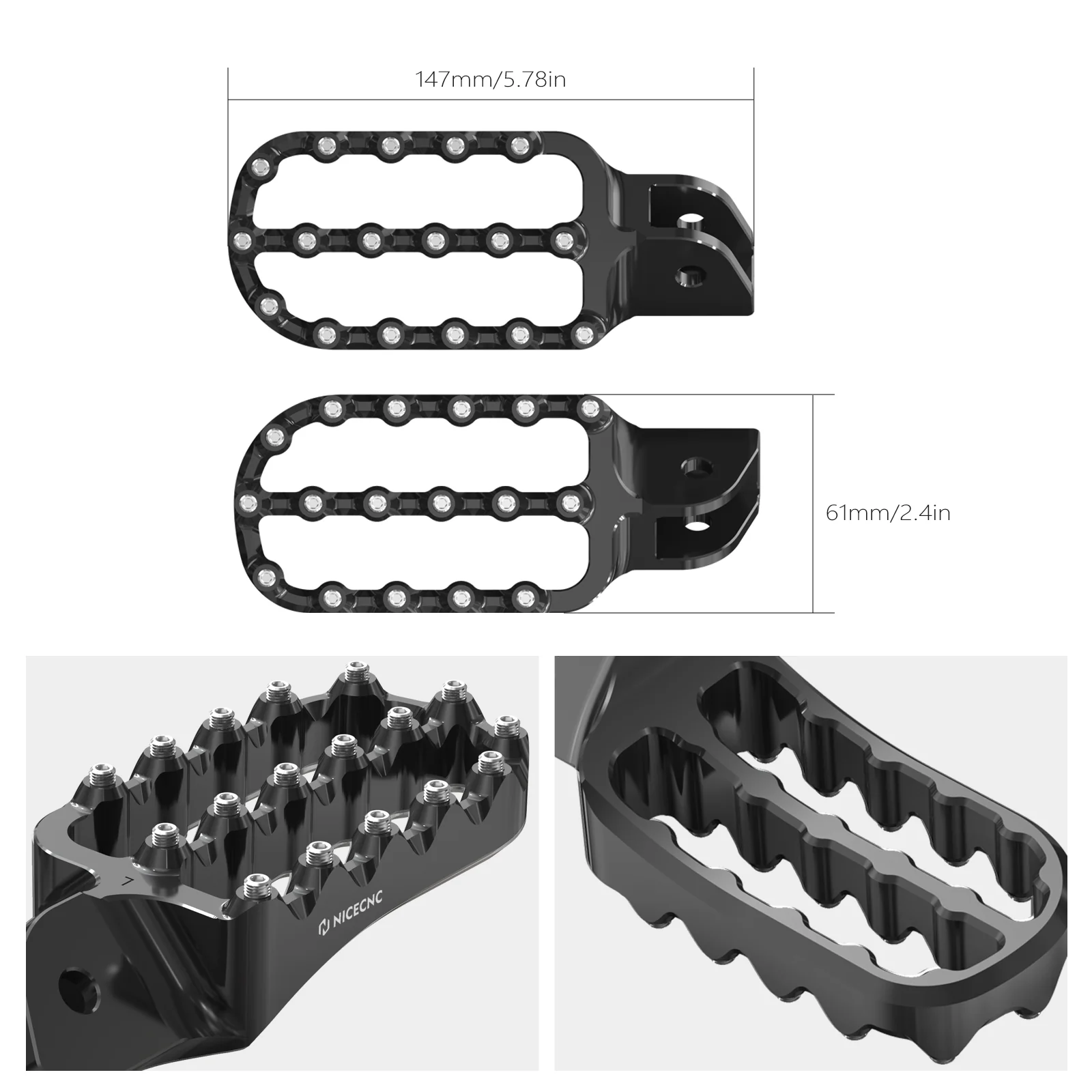 Enlarged Wide Foot Pegs Footrest For BMW R 1200 1250 GS Adventure - Image 6