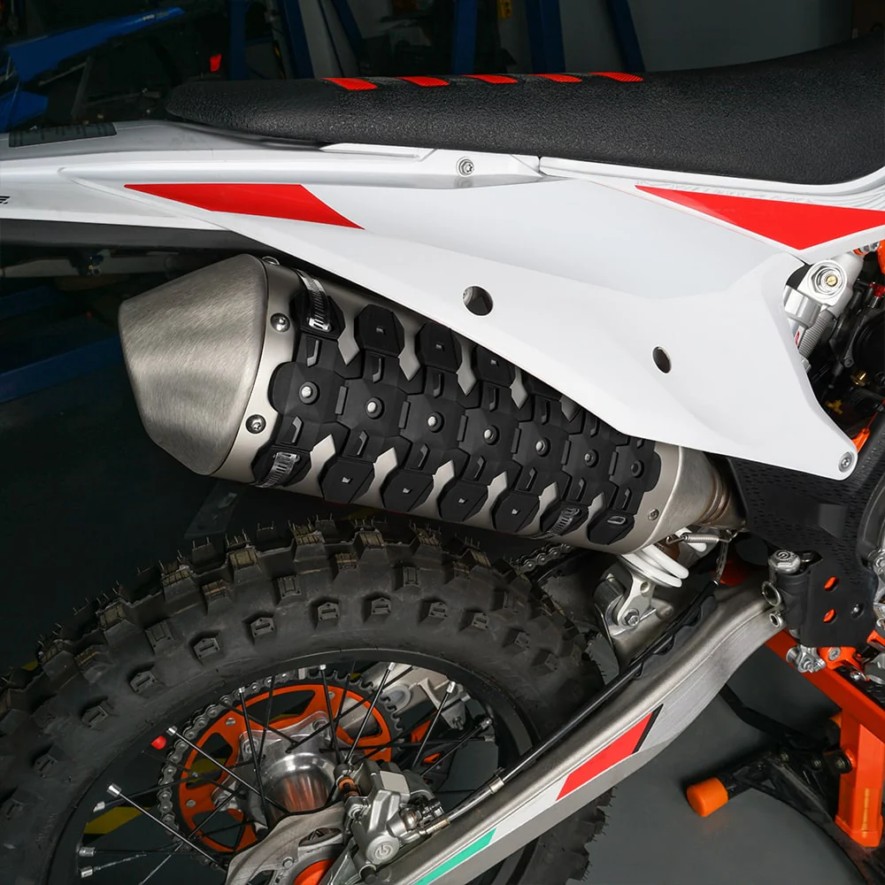 Exhaust Pipe Silencer Heat Shield Guard For 2&4 Stroke Bikes - Image 2