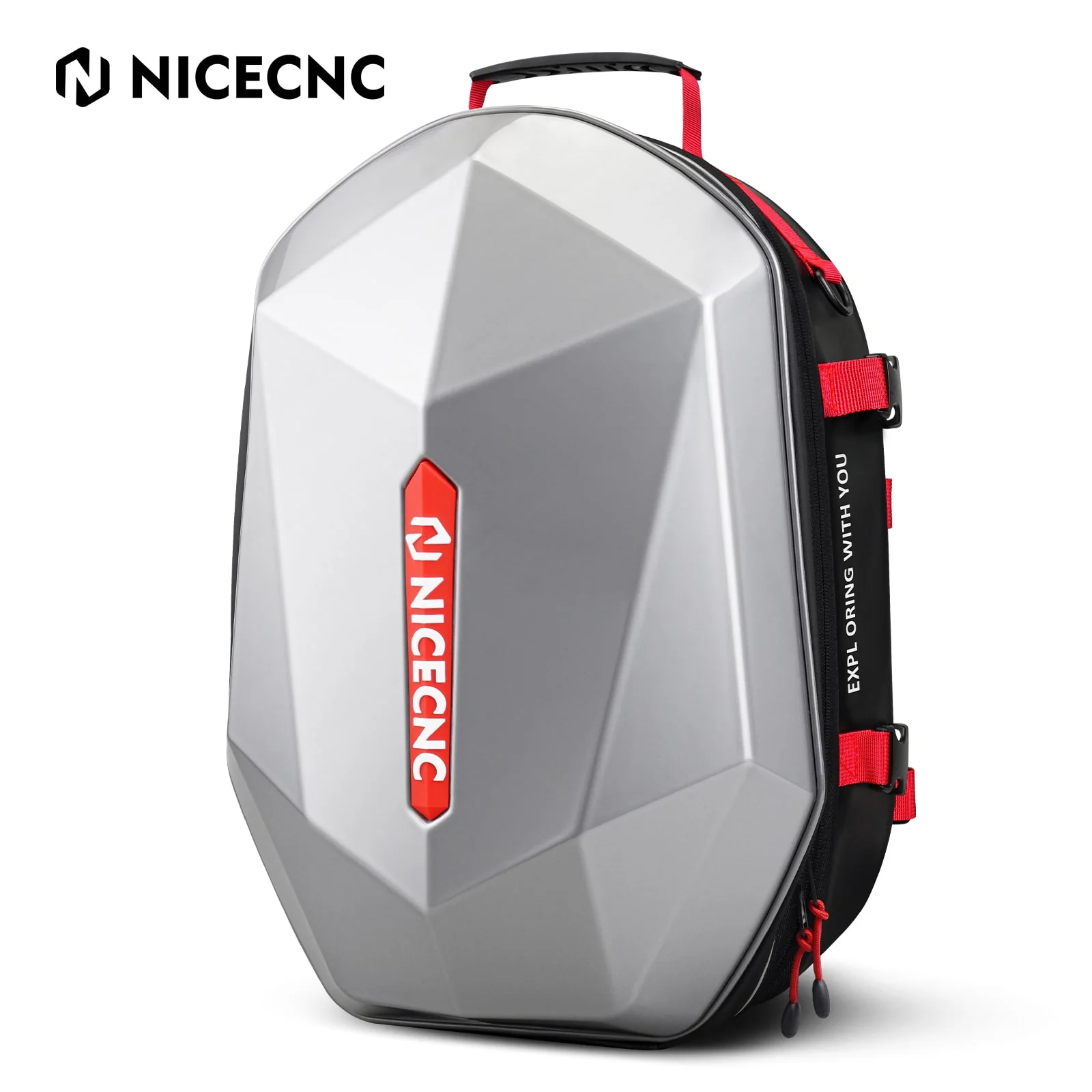 Motorcycle Backpack Hardshell 38L Expandable Tail & Helmet Bag - Image 13