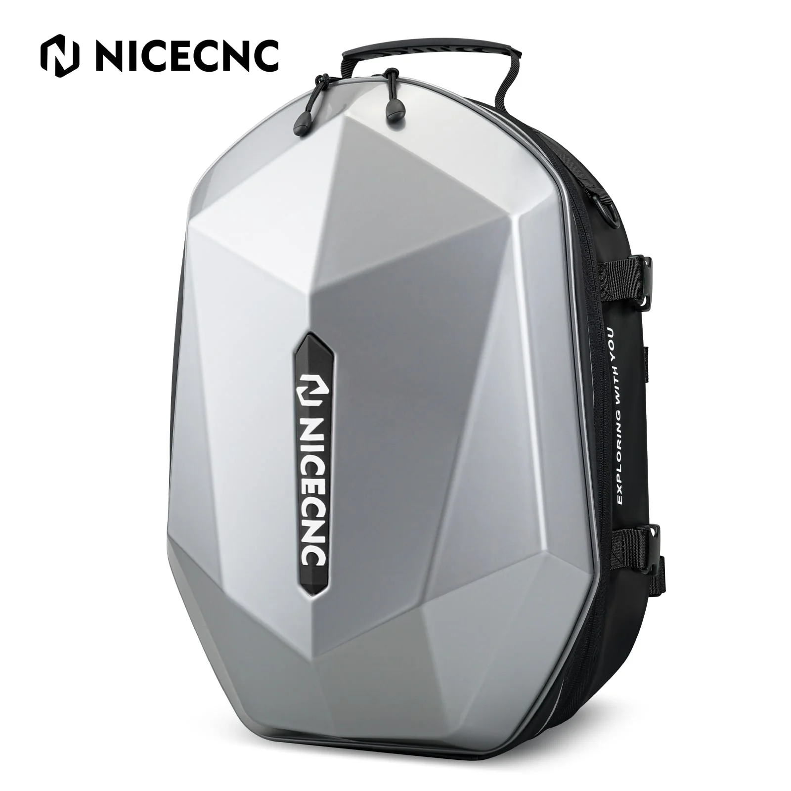 Motorcycle Backpack Hardshell 38L Expandable Tail & Helmet Bag - Image 3