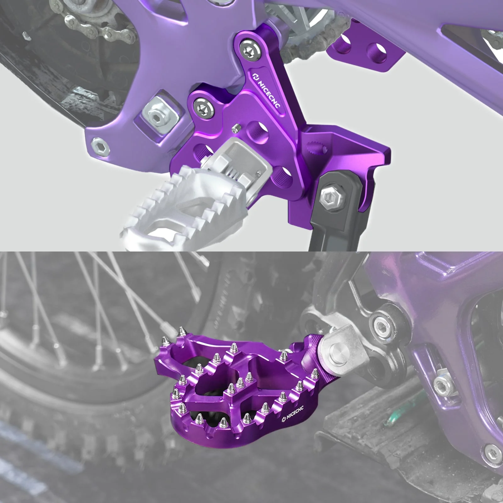Extender Foot Pegs & Bracket Package For Surron Light Bee X / S Segway X160 X260 2017-2024 - Image 2
