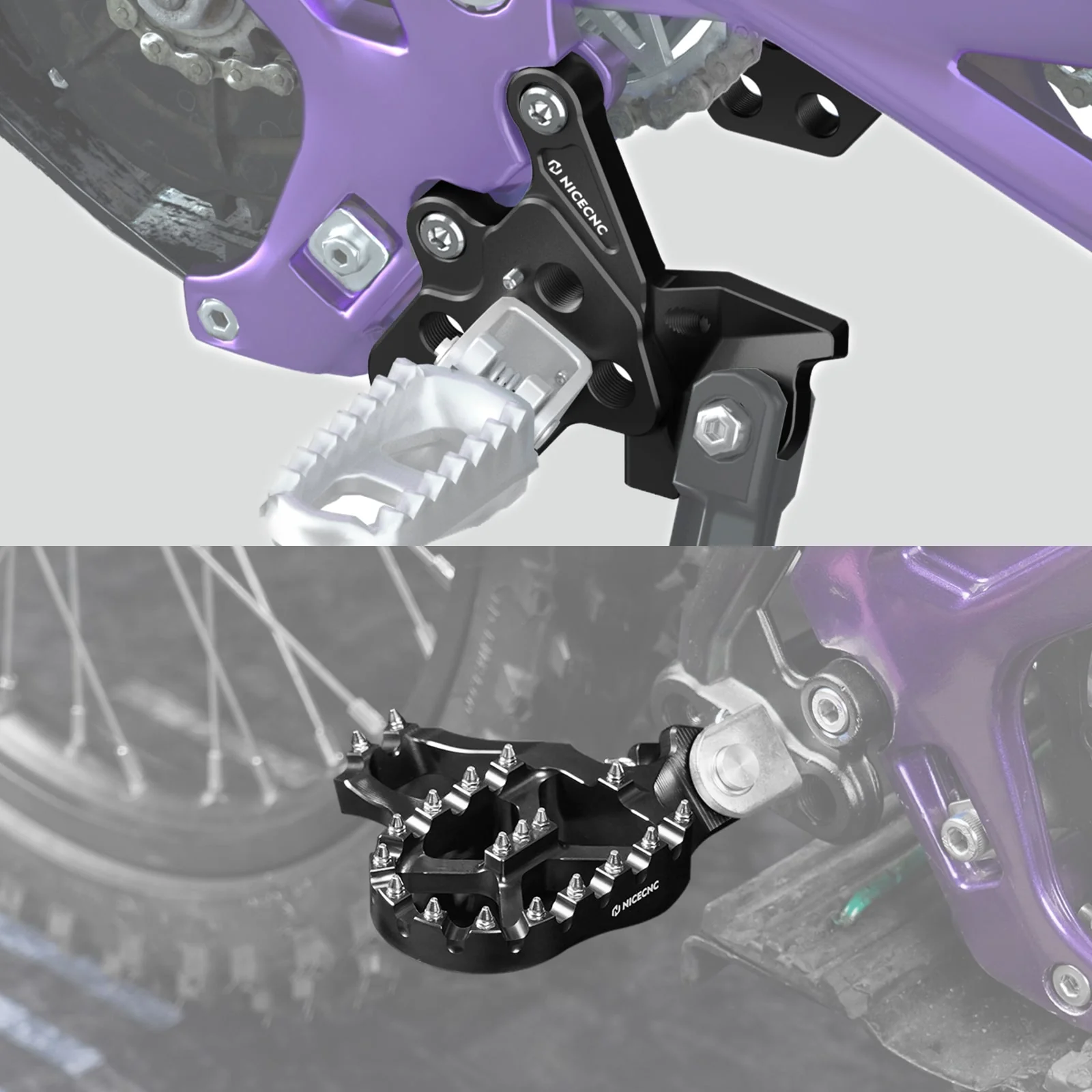 Extender Foot Pegs & Bracket Package For Surron Light Bee X / S Segway X160 X260 2017-2024 - Image 4