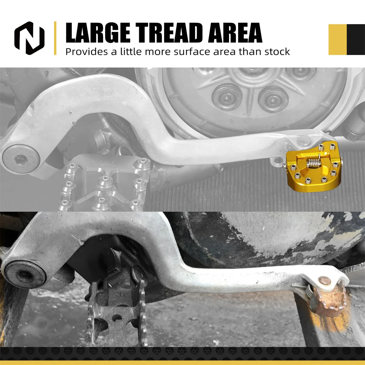 Folding Brake Pedal Lever Extension Plate Tip Pad For Suzuki DRZ400E / S / SM - Image 10