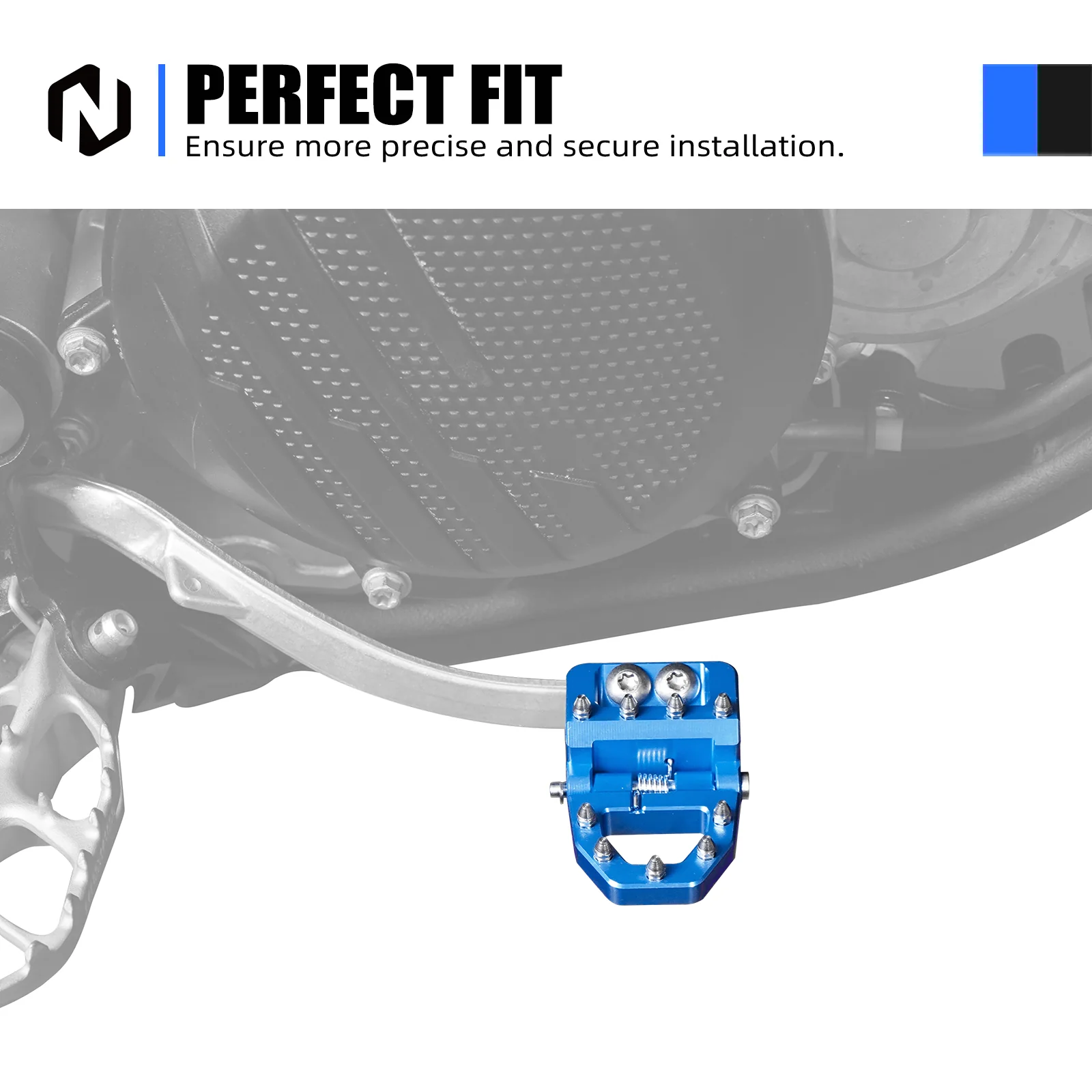 Folding Dual Control Stepped Brake Pedal Plate Tip For KTM 350 500 EXC-F 2017-2024 - Image 13