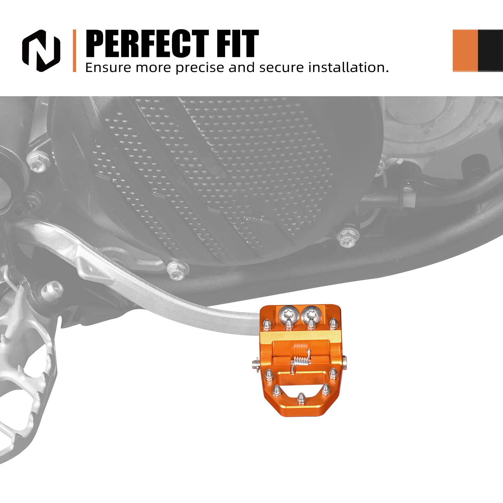 Folding Dual Control Stepped Brake Pedal Plate Tip For KTM 350 500 EXC-F 2017-2024 - Image 7