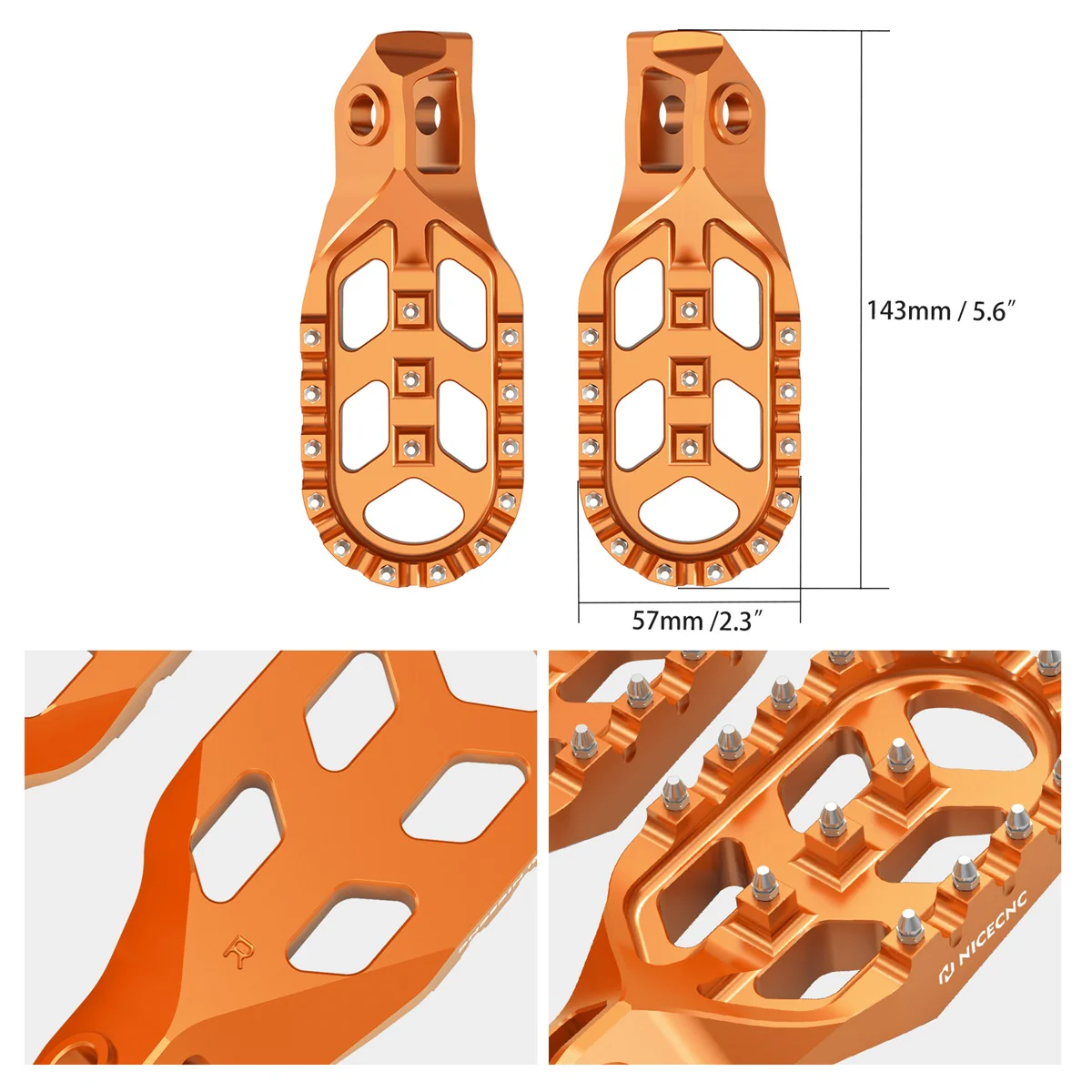 Forged Foot Pegs For KTM 2023-2024 XC/XCF/SX/SXF 125-500 Husqvarna FC/TC/FX/TX 125-501 - Image 8