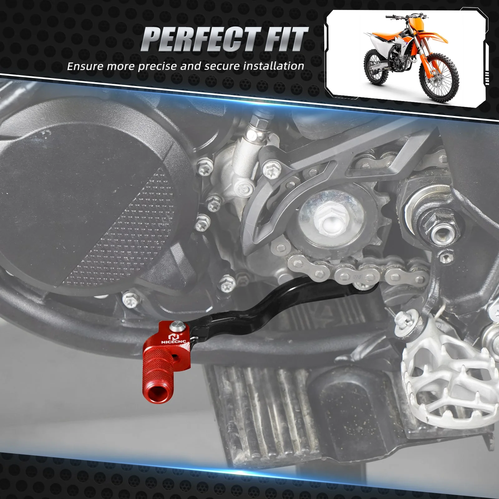 Forged Folding Gear Shift Lever For KTM Husqvarna 125-300 2023-2025 Gas Gas 125-350 2024 - Image 4