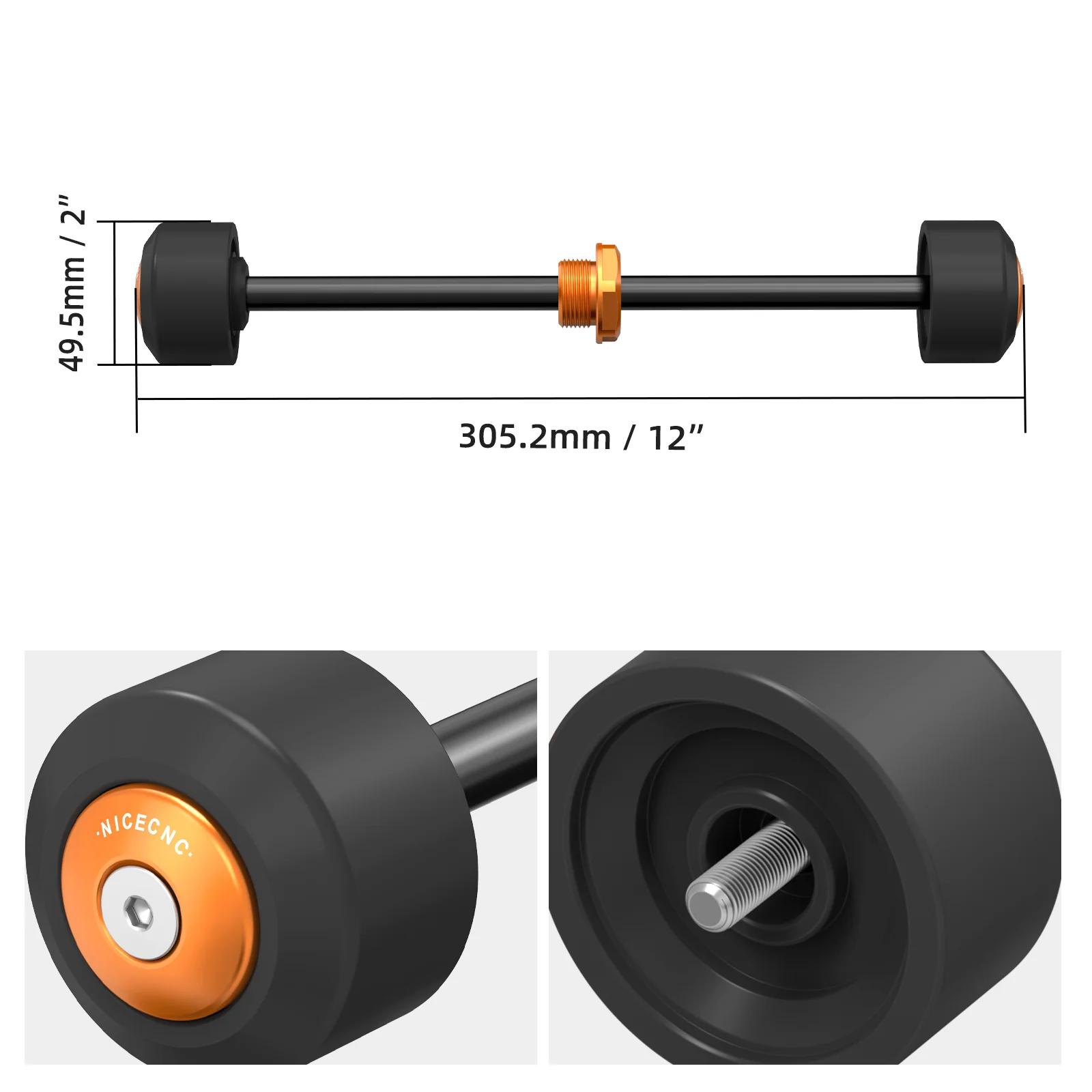 Front Axle Slider Crash Bung Kit For KTM 250 390 Duke RC 390 Adventure R - Image 5
