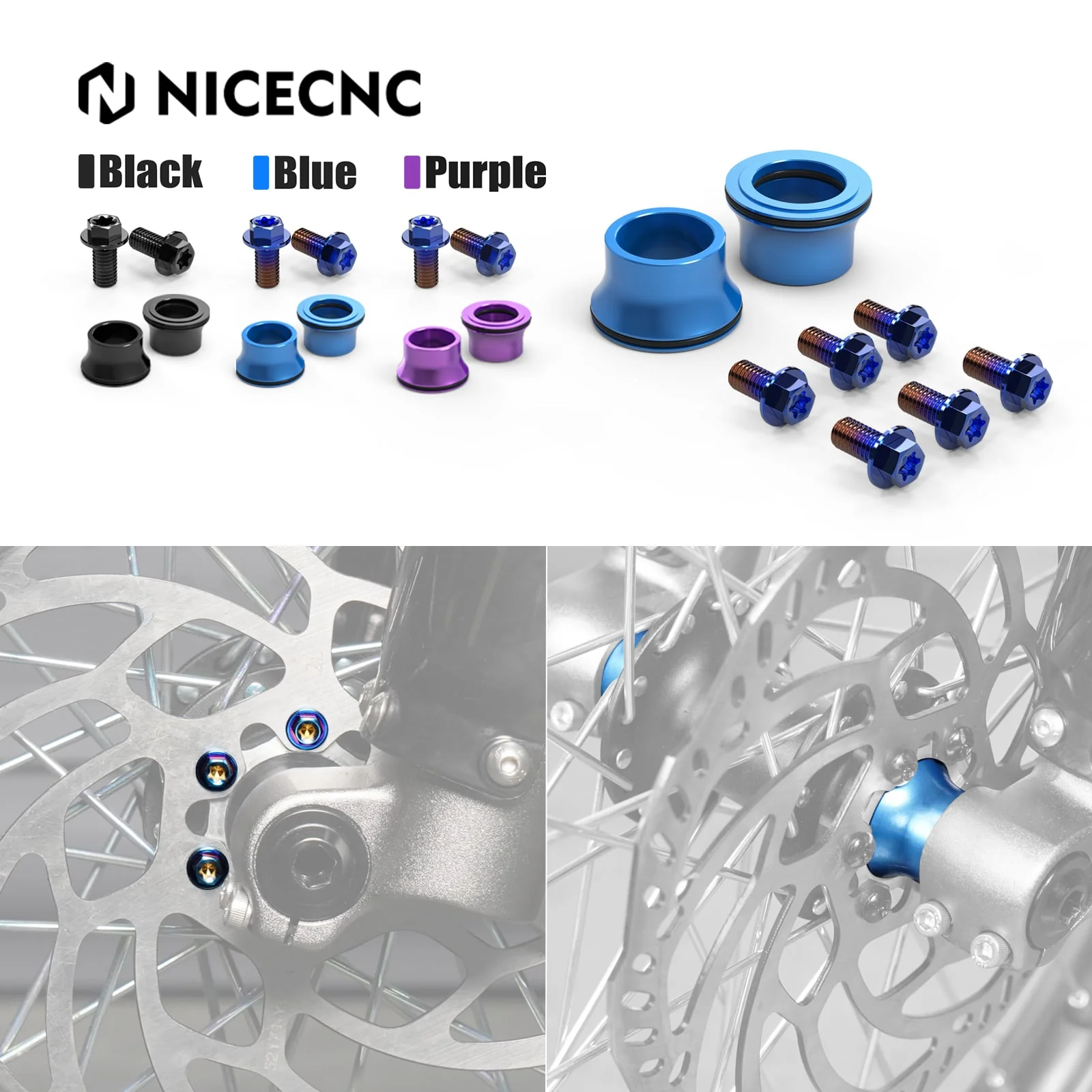 Front Brake Disc Pad Screws & Wheel Spacers For Surron Light Bee X/ S/ L1E Segway X160 X260 - Image 3