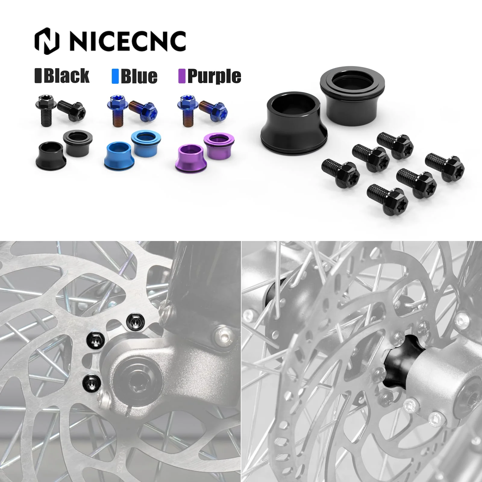 Front Brake Disc Pad Screws & Wheel Spacers For Surron Light Bee X/ S/ L1E Segway X160 X260 - Image 4