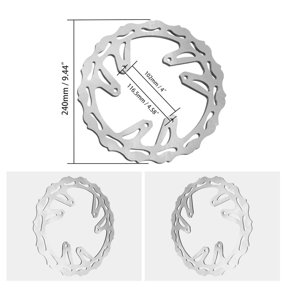 Front Brake Disc Rotor for Honda CR125R CR250R CRF250R/X CRF450R/X - Image 2