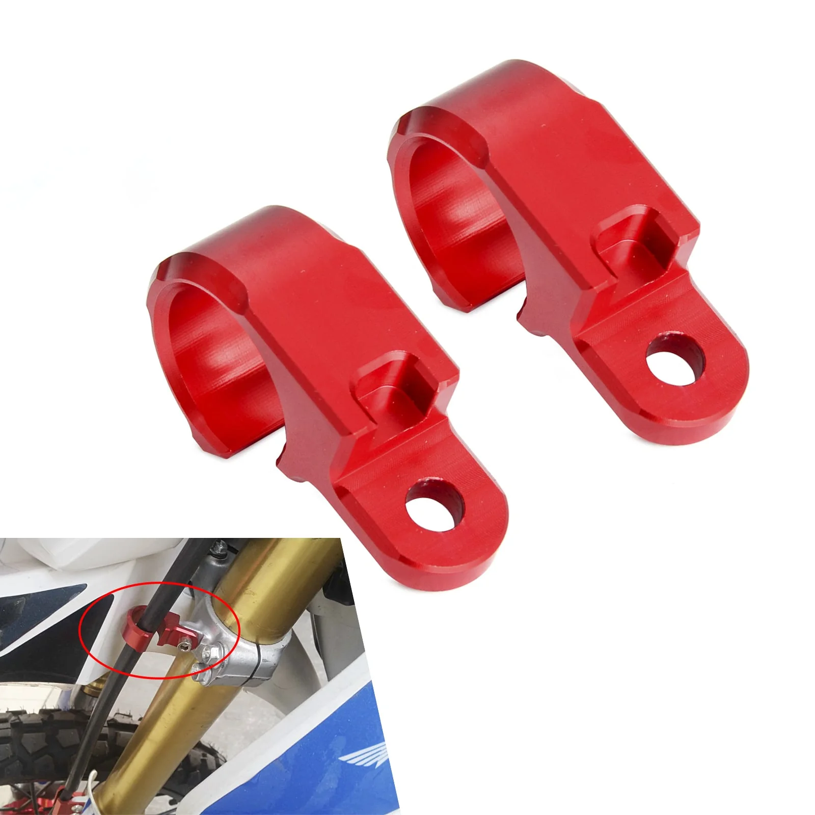 Front Brake Line Hose Clamps For Honda CRF250L/M 12-17 - Image 7