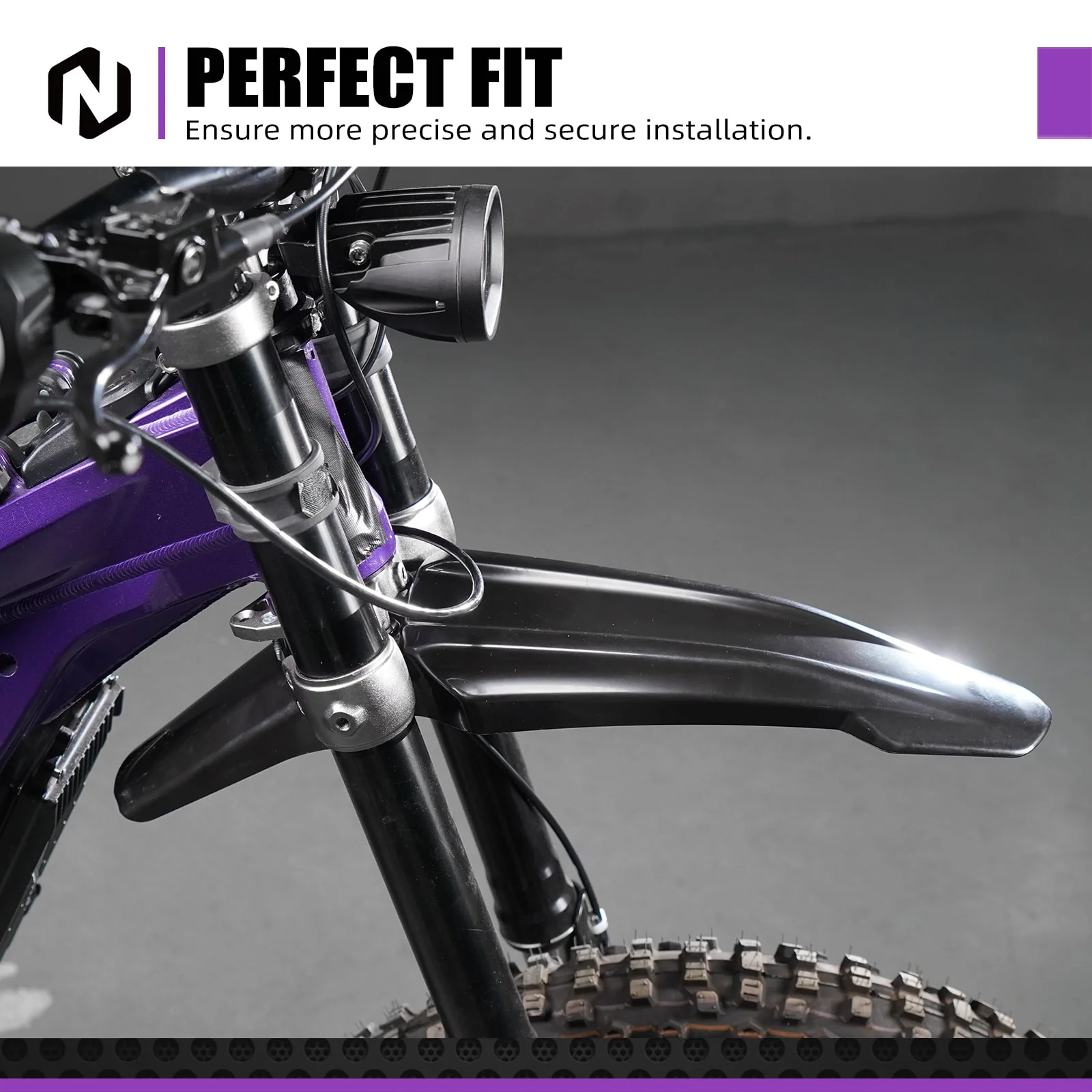 Front Fender Mud Guard & Extended Rear Fender For Surron Light Bee X/S 2022-2024 - Image 3