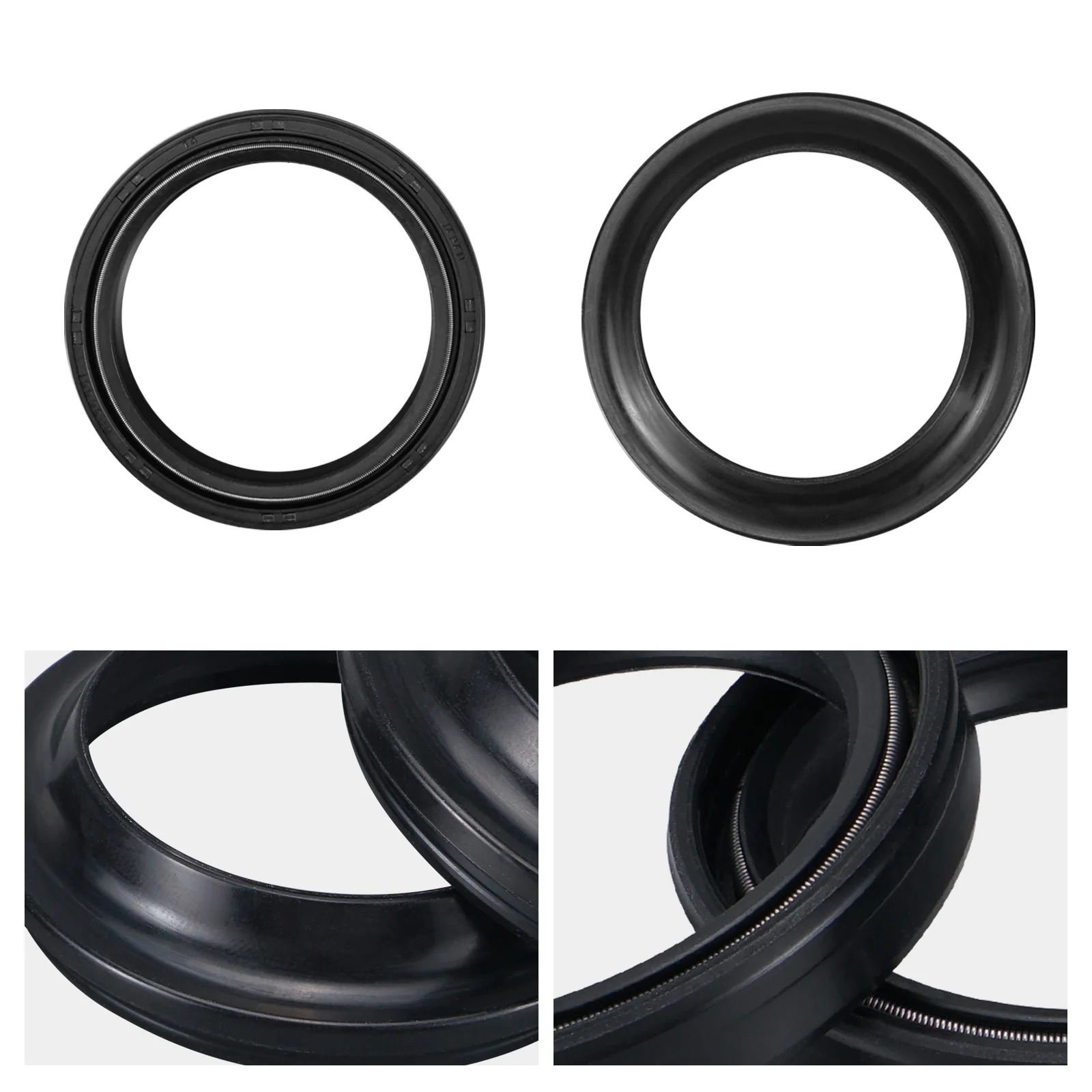 Front Fork Oil Seals Dust Seals Kit For Yamaha Kawasaki Honda Triumph - Image 6
