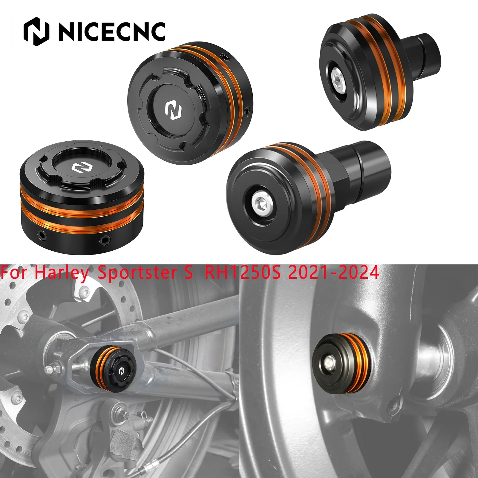 Front Rear Axle Nut Covers Cap Set For Harley Sportster S Pan America - Image 18