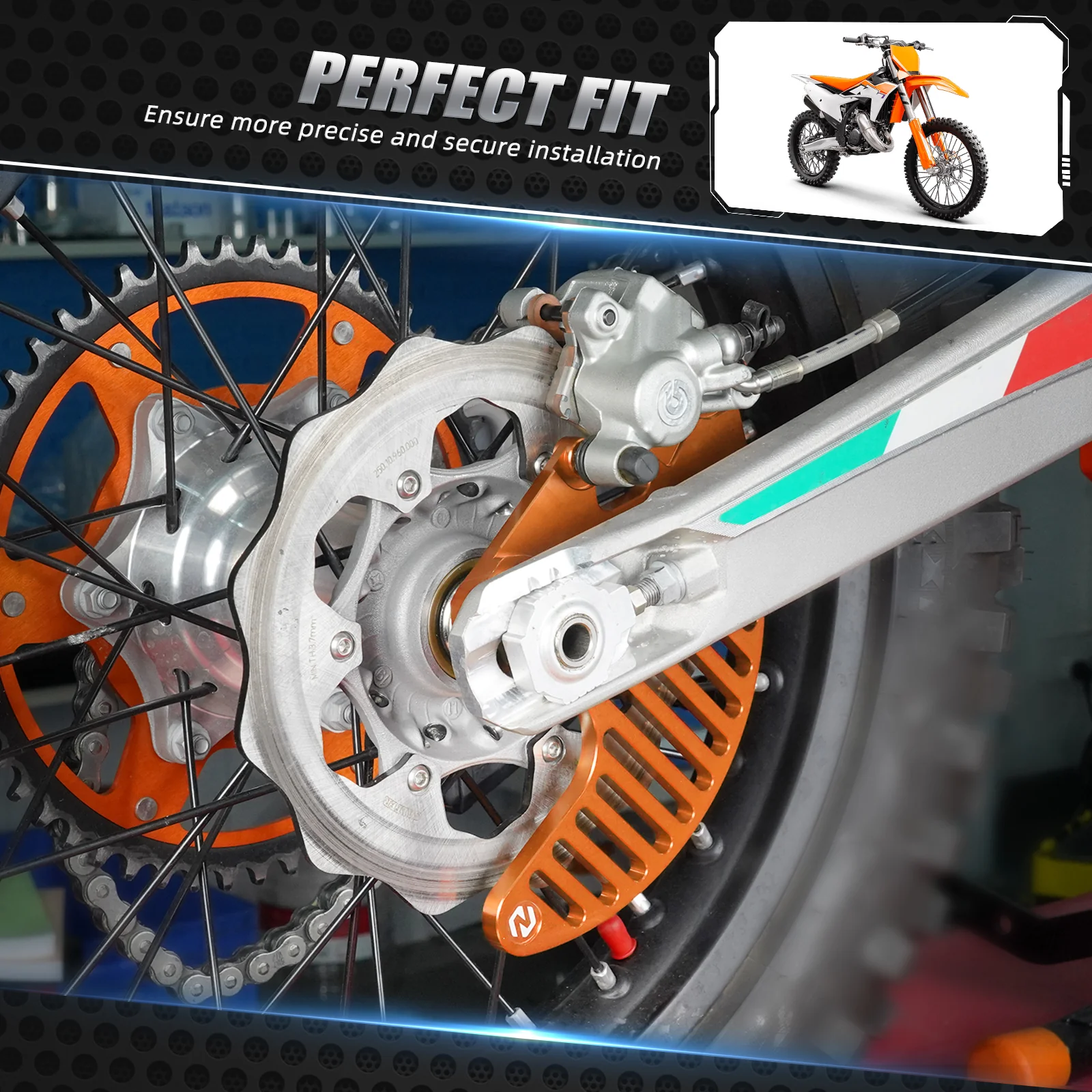 Front Rear Brake Disc Guard Kit For Husqvarna TC 125 FC 250 TE TX 300 FX 350 450 FE 501 - Image 21