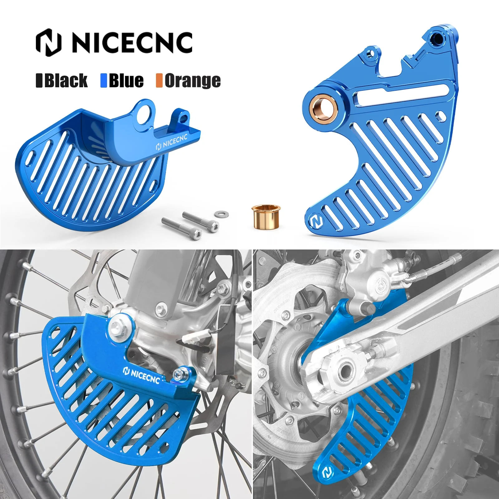 Front Rear Brake Disc Guard Kit For Husqvarna TC 125 FC 250 TE TX 300 FX 350 450 FE 501 - Image 5