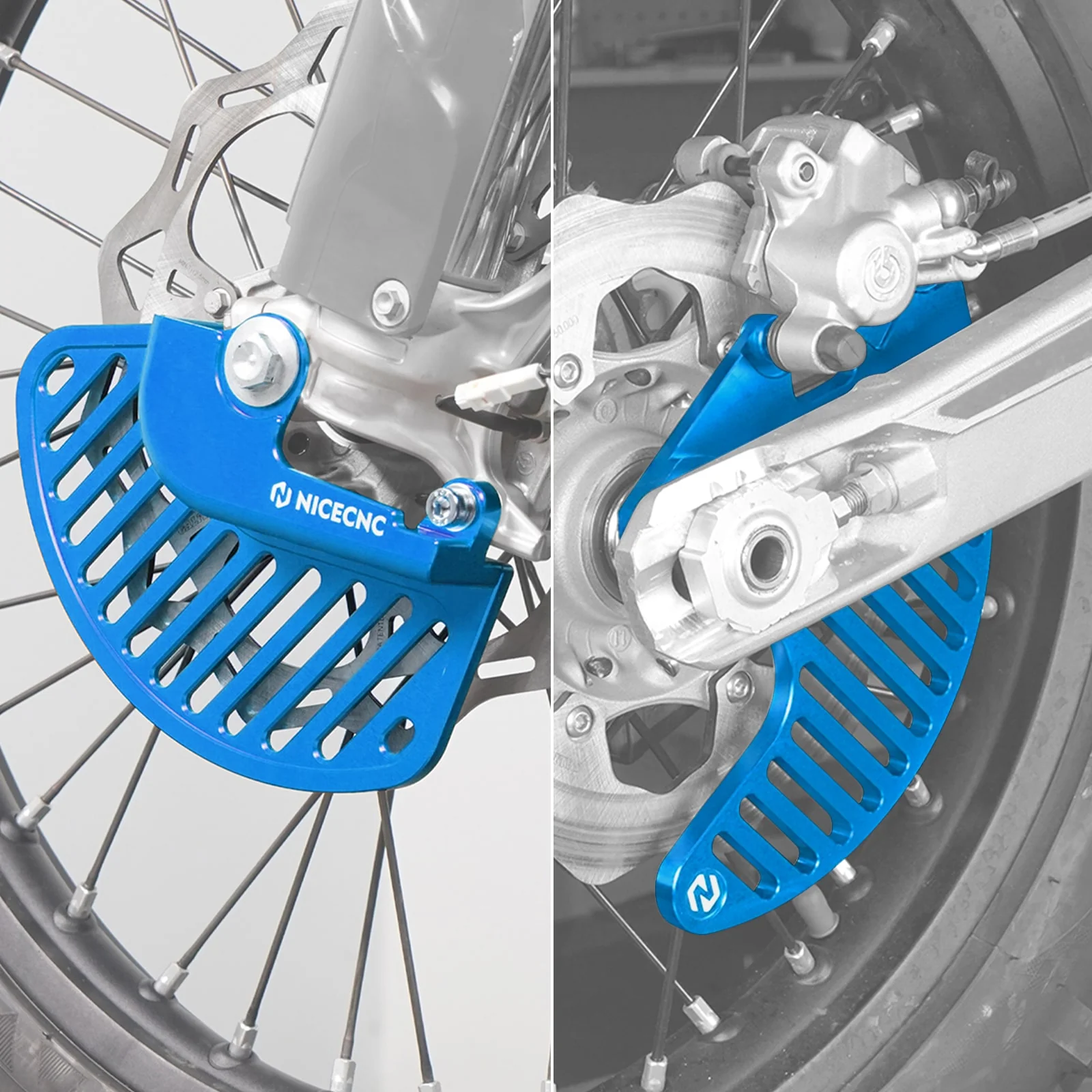 Front Rear Brake Disc Guard Kit For Husqvarna TC 125 FC 250 TE TX 300 FX 350 450 FE 501 - Image 2