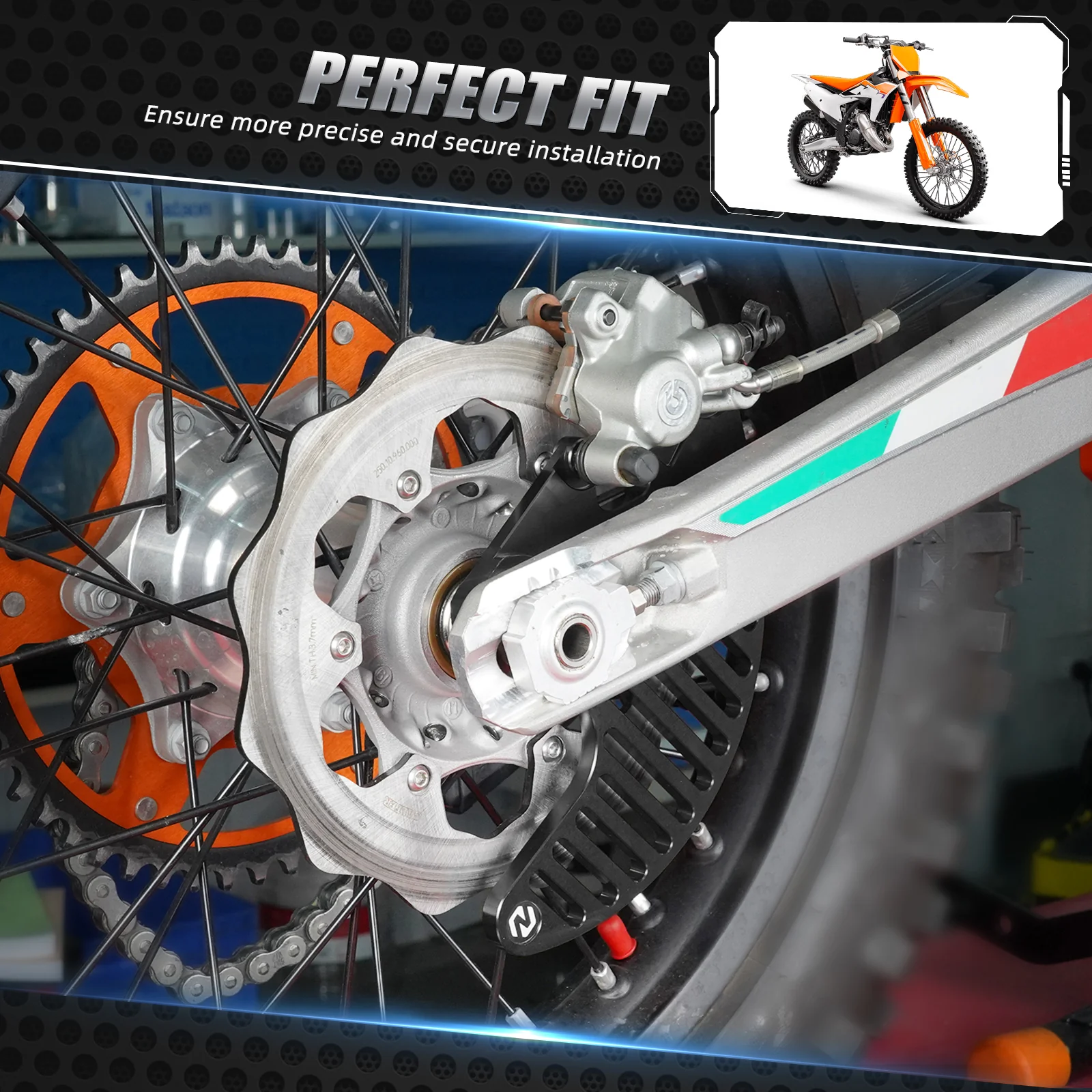 Front Rear Brake Disc Guard Kit For Husqvarna TC 125 FC 250 TE TX 300 FX 350 450 FE 501 - Image 31