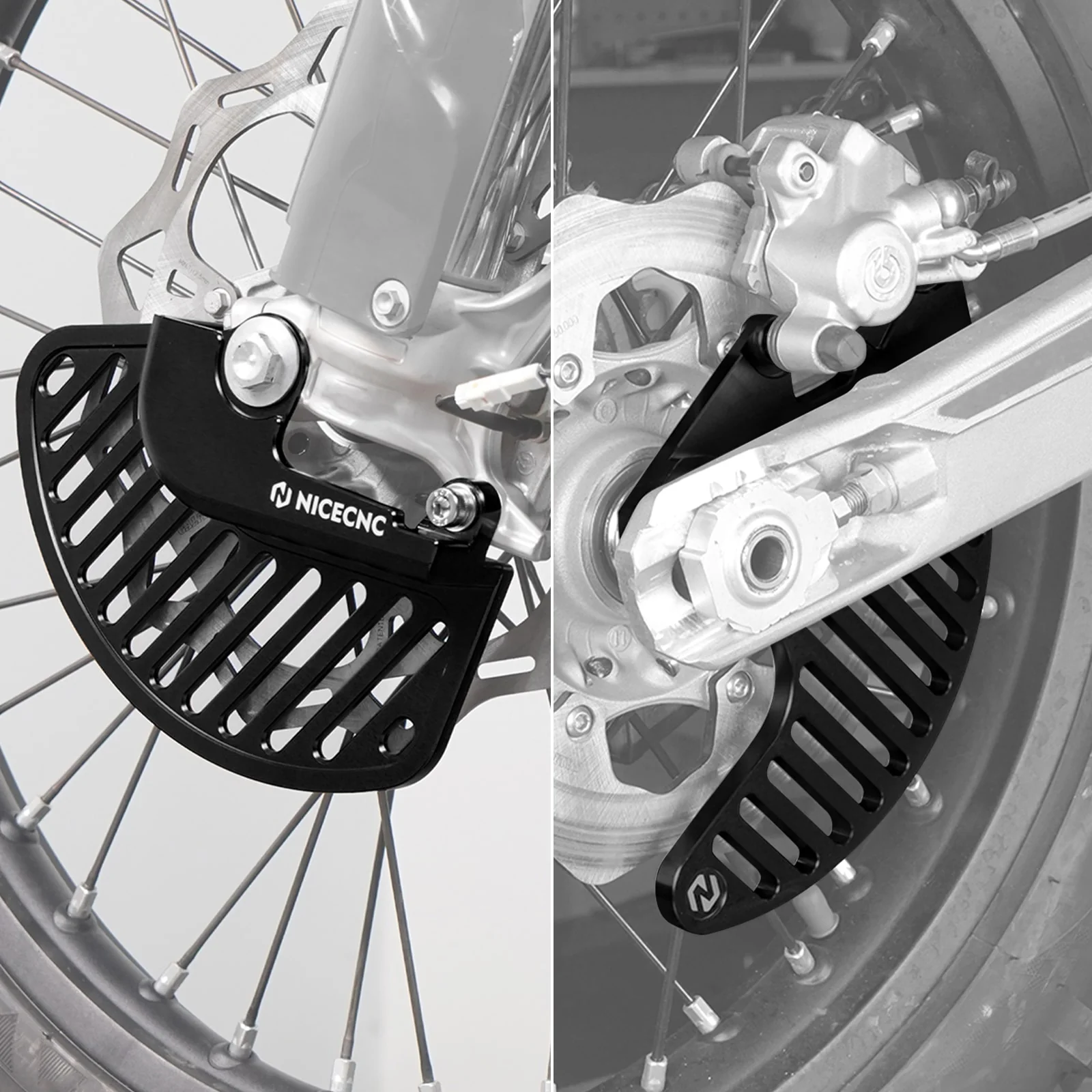 Front Rear Brake Disc Guard Kit For Husqvarna TC 125 FC 250 TE TX 300 FX 350 450 FE 501 - Image 4