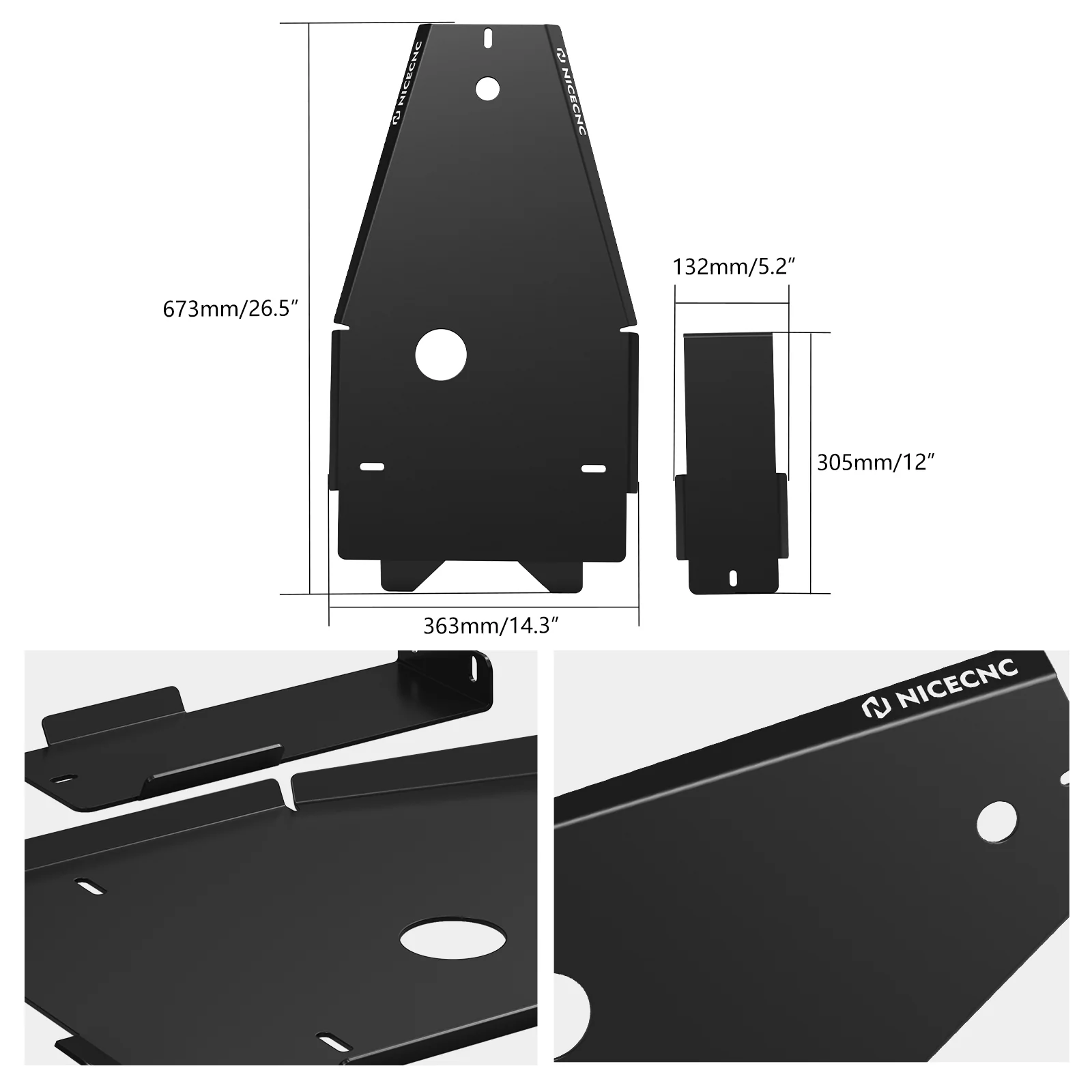 ATV Full Chassis Glide Frame Engine Skid Plate Guard For Yamaha Raptor 700 700R 06-26 - Image 4