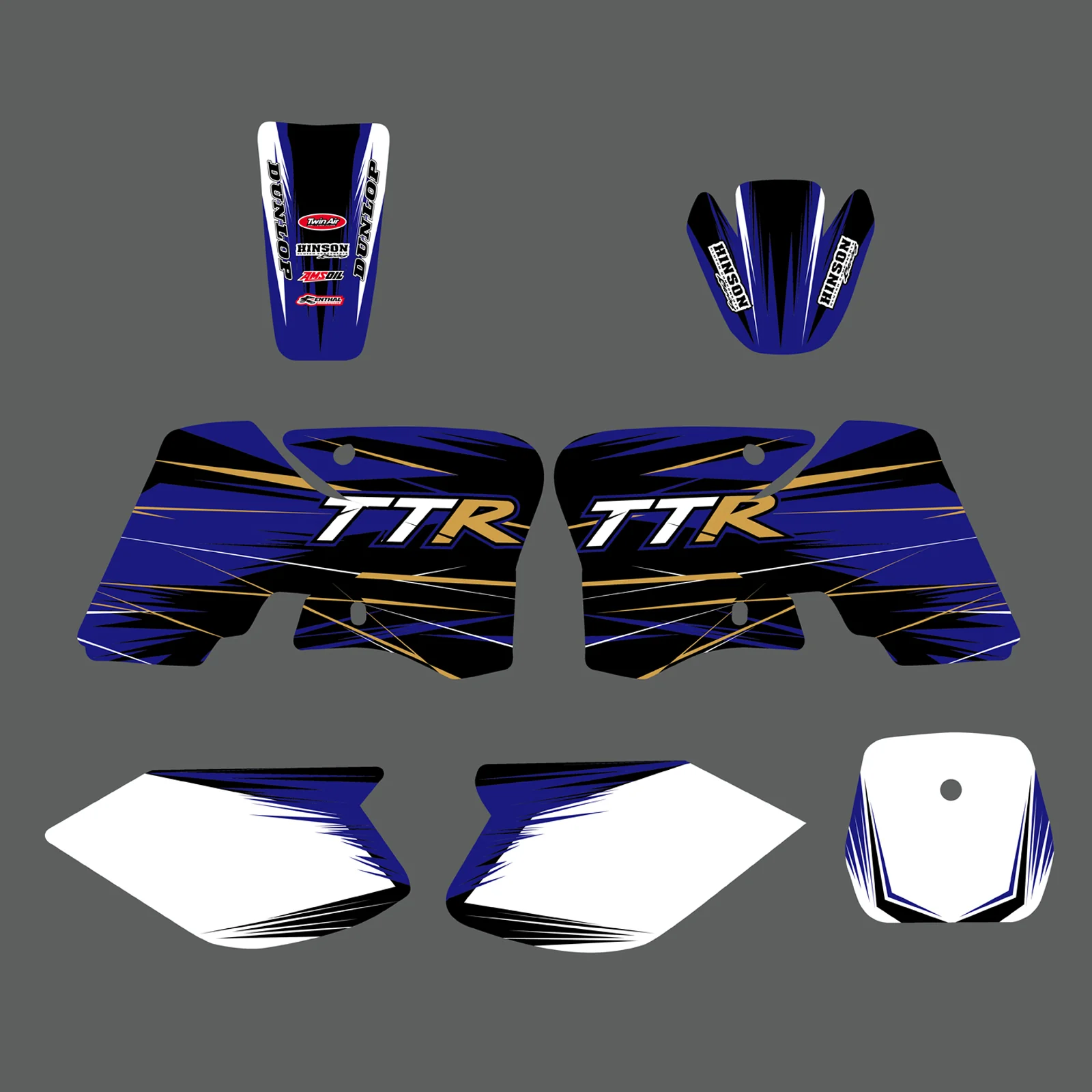 Full Graphics Background Decal Sticker Kit For Yamaha TTR90 2000-2007 - Image 2