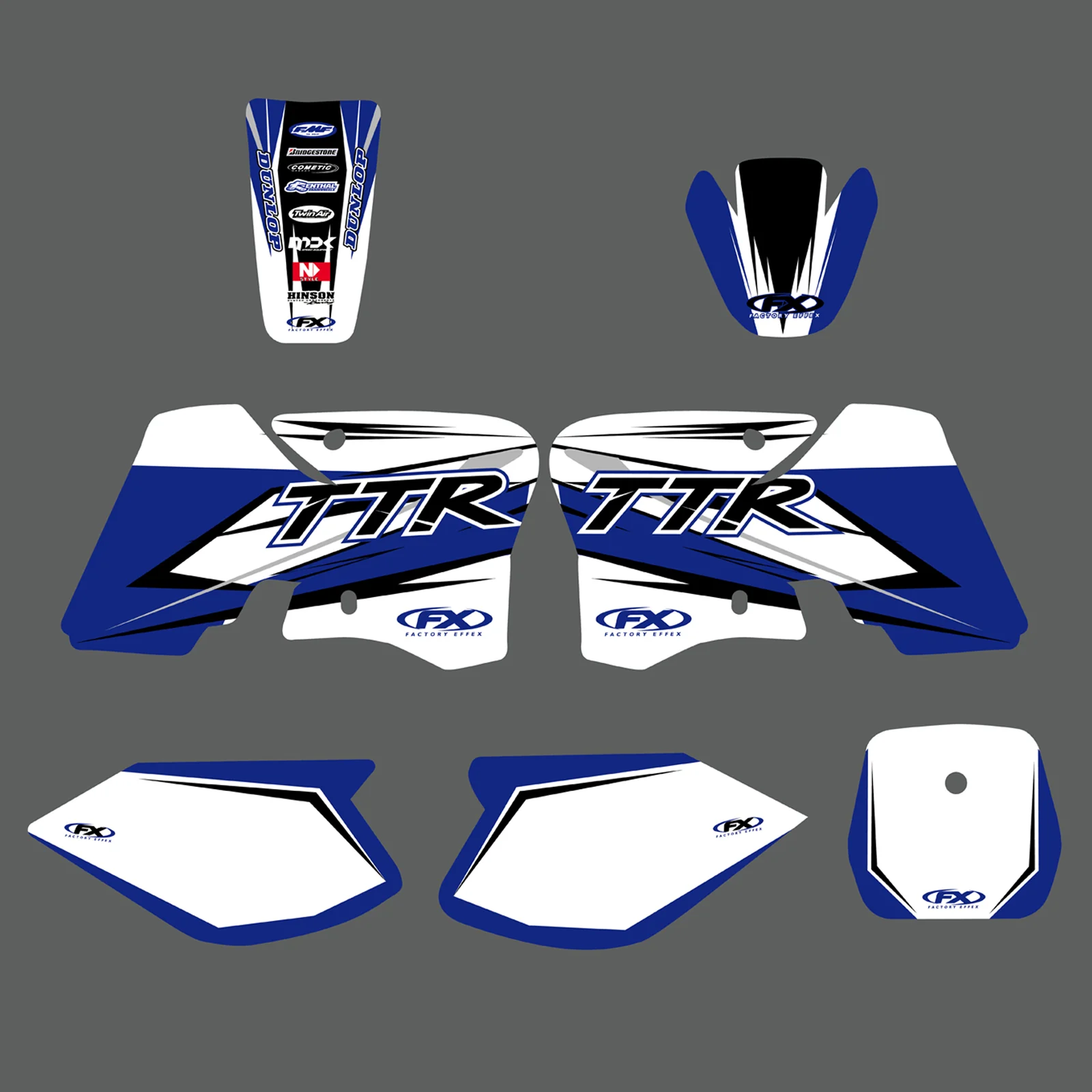 Full Graphics Background Decal Sticker Kit For Yamaha TTR90 2000-2007 - Image 3
