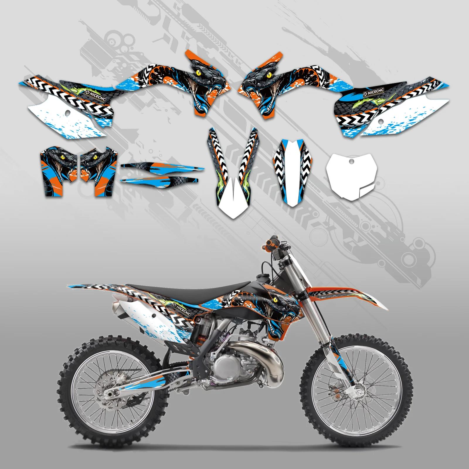 Full Graphics Decals Stickers For KTM SX XC 125-450F 2013-2015 EXC XC-W XCF-W 2014 - Image 3