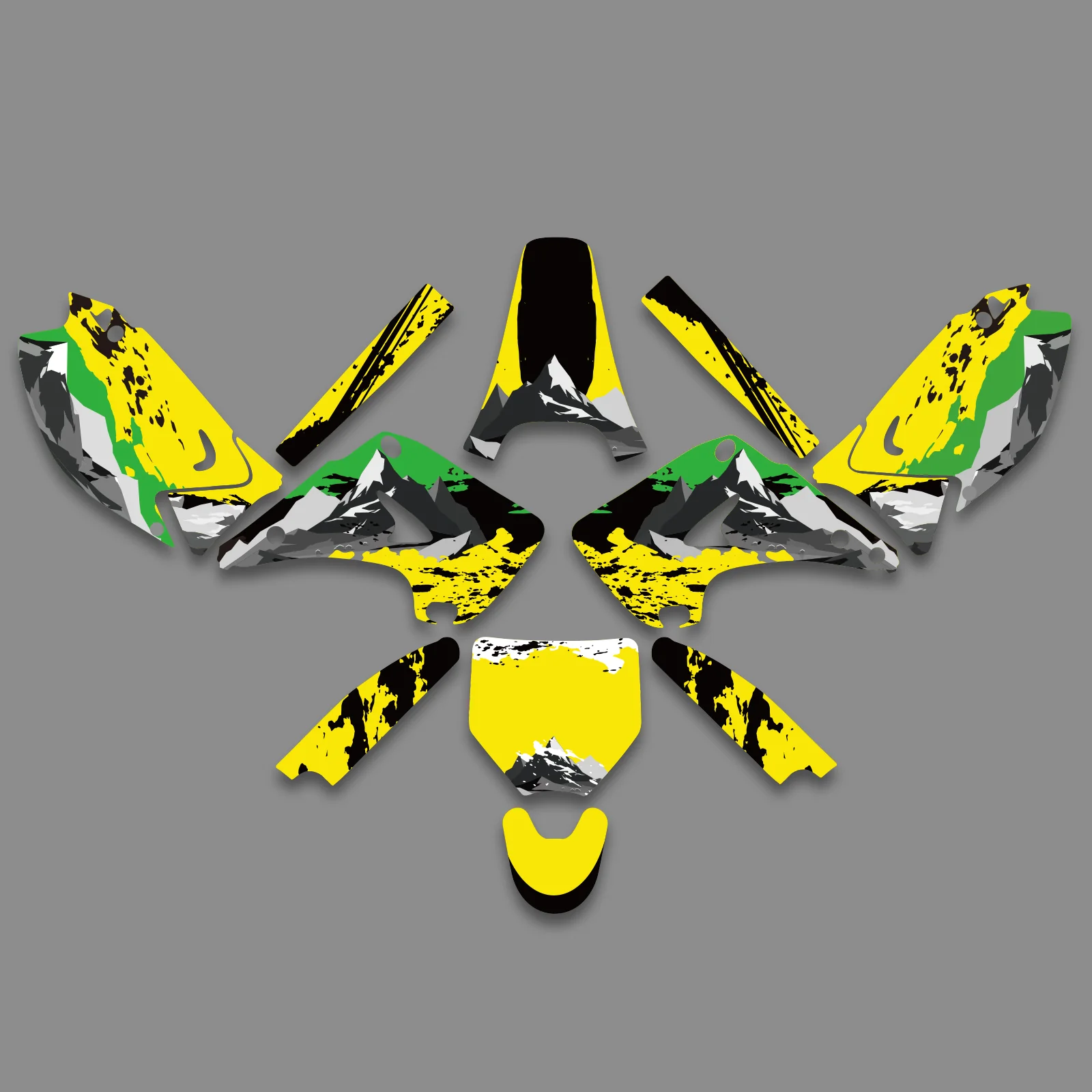 Full Graphics Decals Stickers Kit For KAWASAKI KX125 KX250 2003-2012 - Image 2
