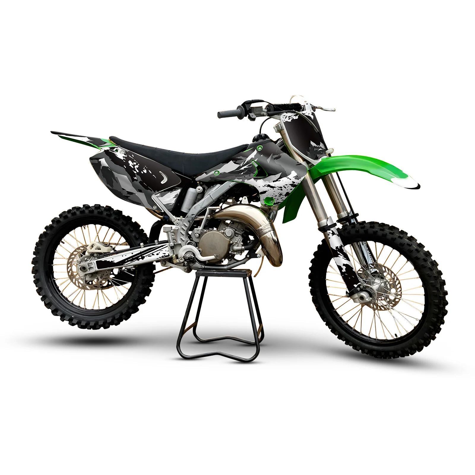 Full Graphics Decals Stickers Kit For KAWASAKI KX125 KX250 2003-2012 - Image 4