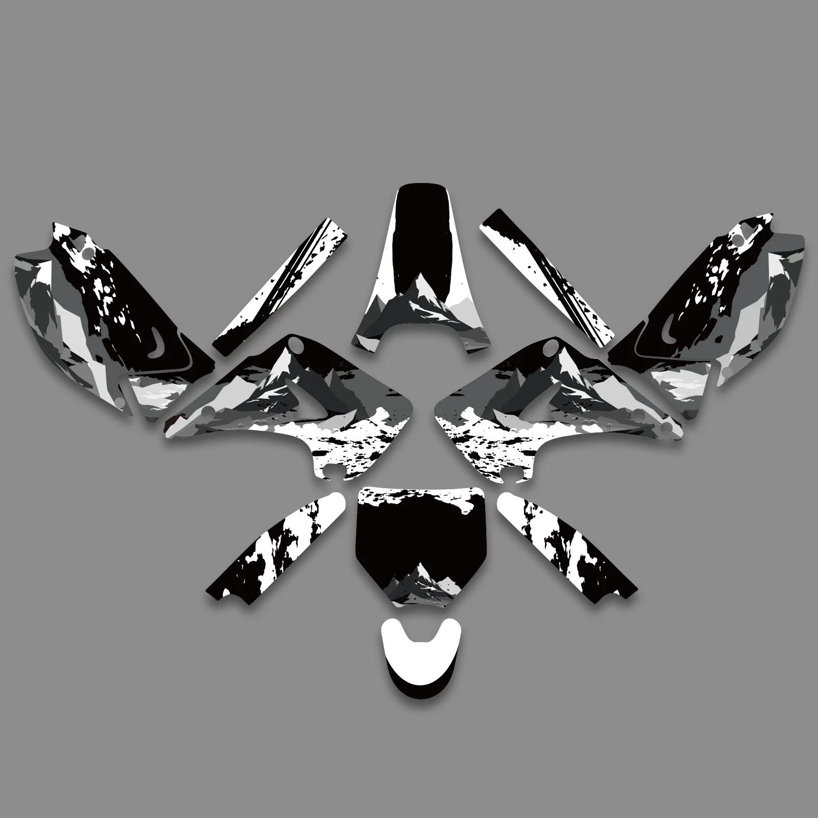 Full Graphics Decals Stickers Kit For KAWASAKI KX125 KX250 2003-2012 - Image 5