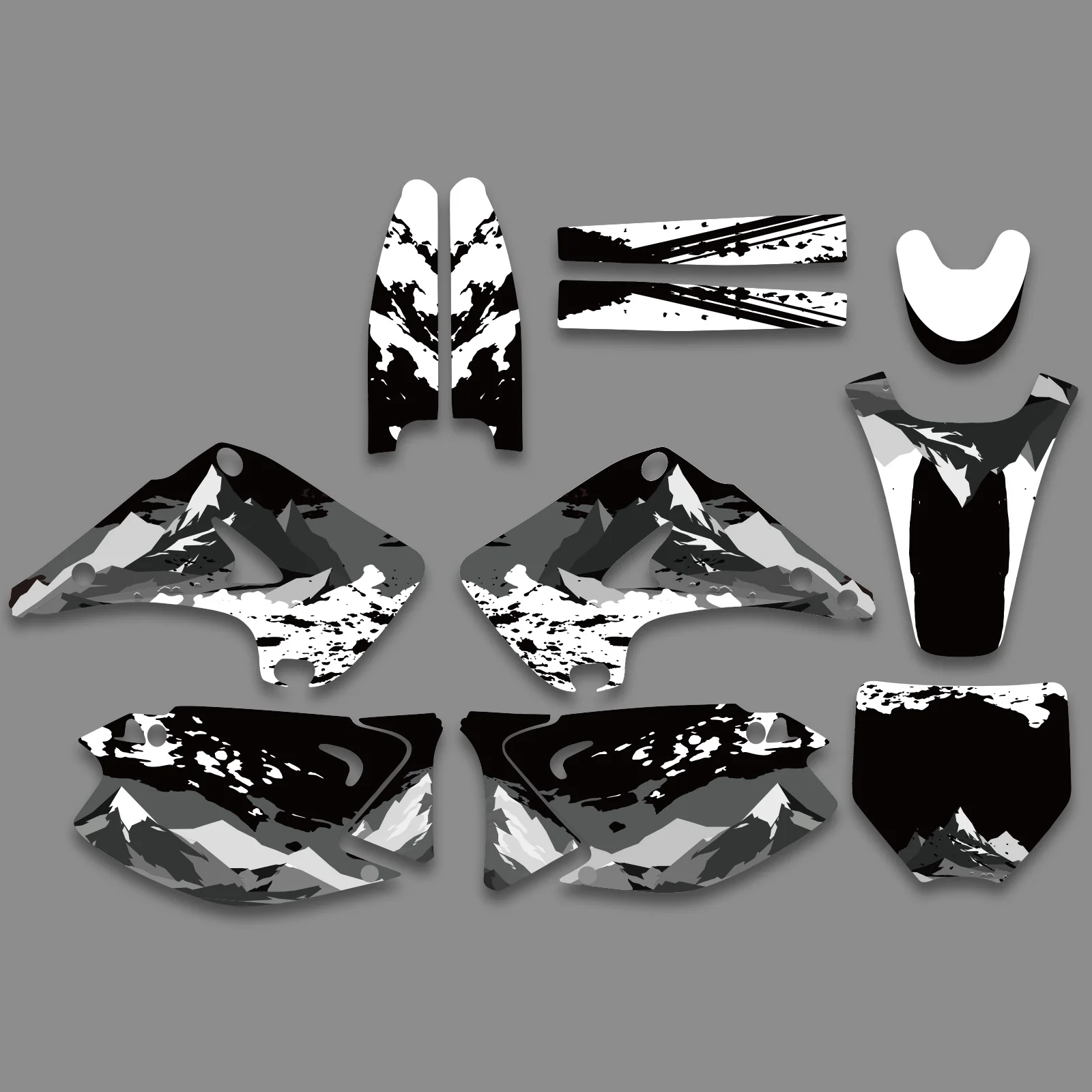 Full Graphics Decals Stickers Kit For KAWASAKI KX125 KX250 2003-2012 - Image 6