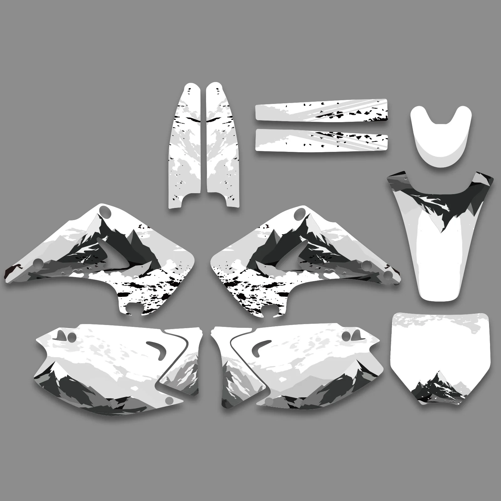 Full Graphics Decals Stickers Kit For KAWASAKI KX125 KX250 2003-2012 - Image 9