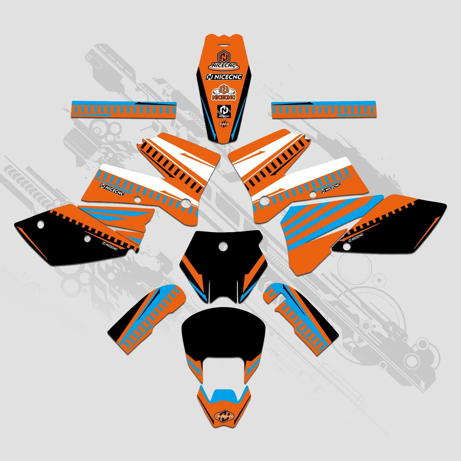 Full Graphics Decals Stickers Kit For KTM SX 2005-2006 - Image 2