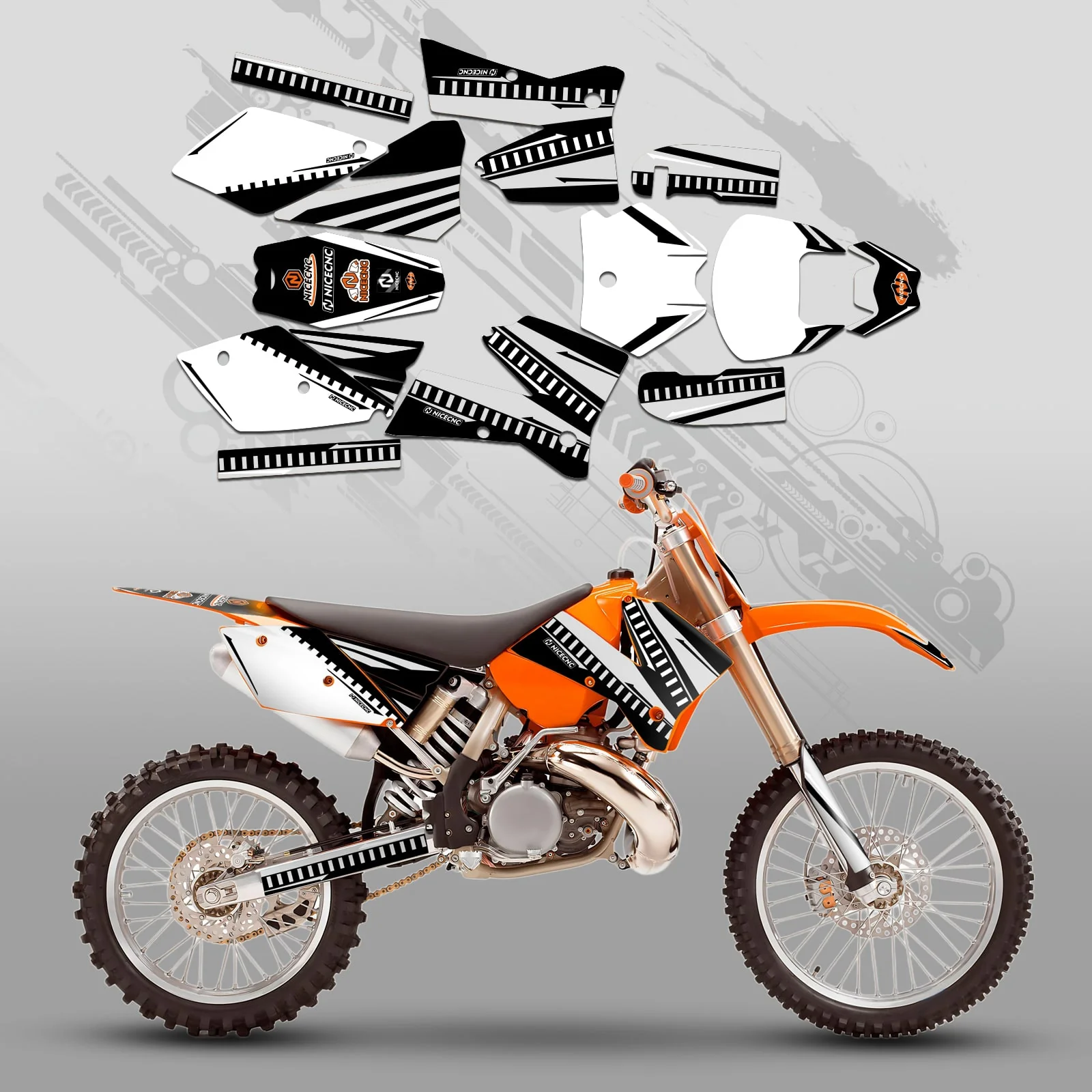 Full Graphics Decals Stickers Kit For KTM SX 2005-2006 - Image 4