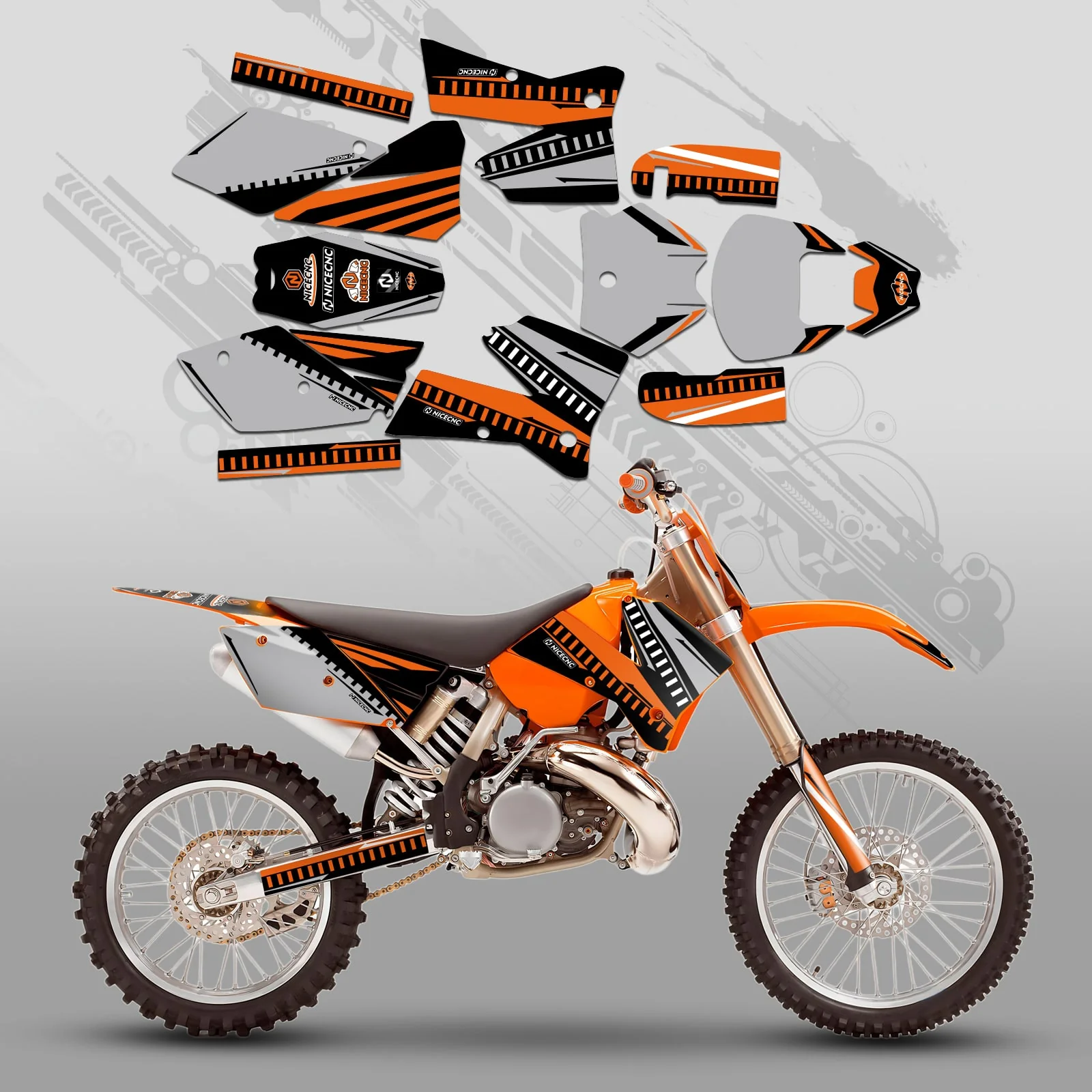Full Graphics Decals Stickers Kit For KTM SX 2005-2006 - Image 7