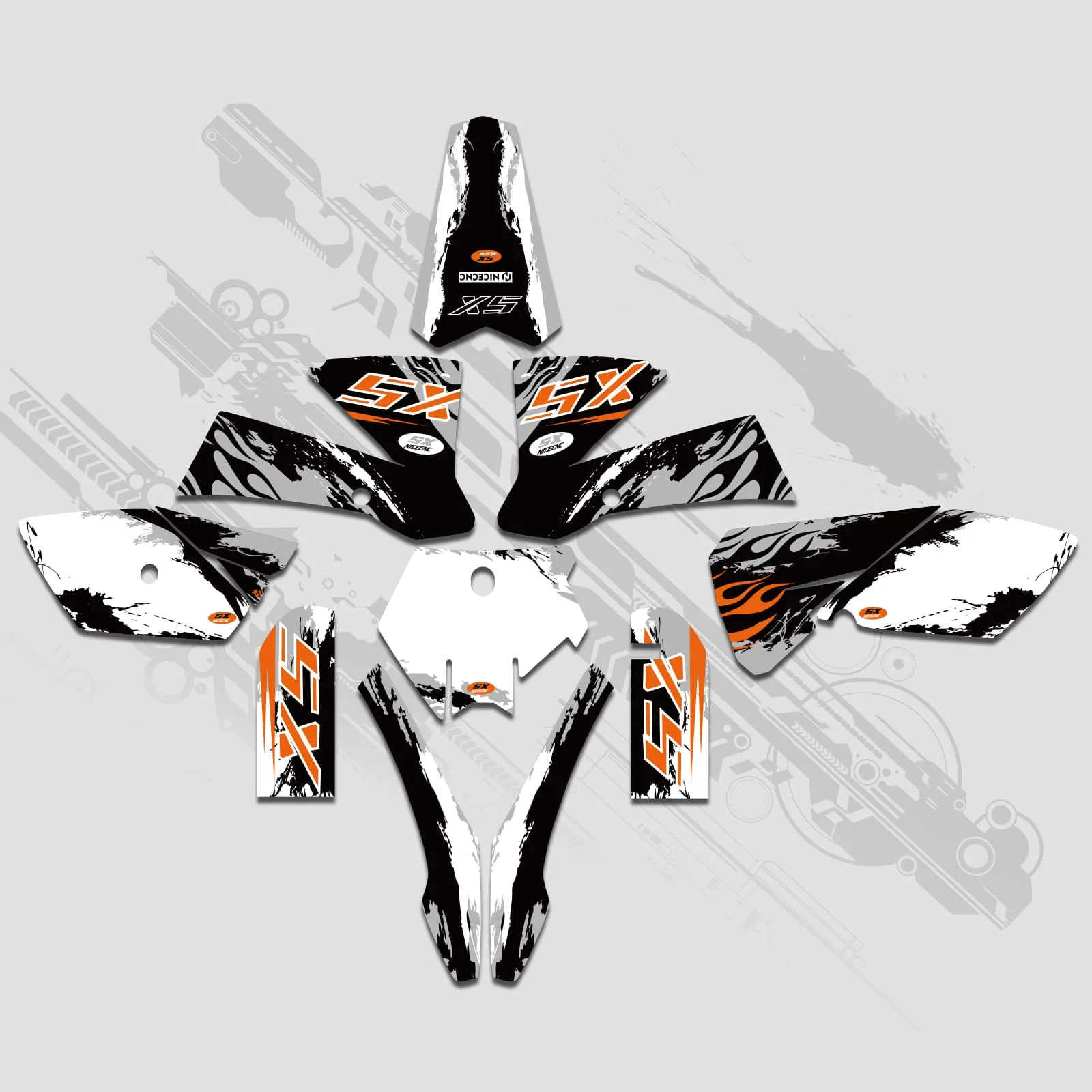 Full Graphics Decals Stickers Kit For KTM SX 85-105 2003-2005 - Image 2