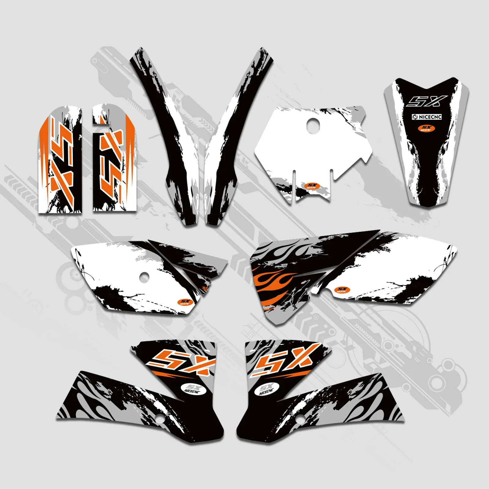 Full Graphics Decals Stickers Kit For KTM SX 85-105 2003-2005 - Image 3