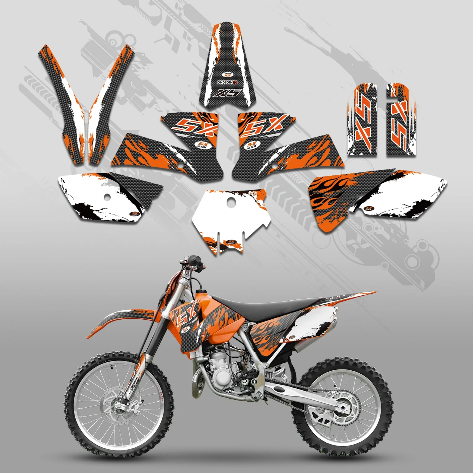 Full Graphics Decals Stickers Kit For KTM SX 85-105 2003-2005 - Image 7