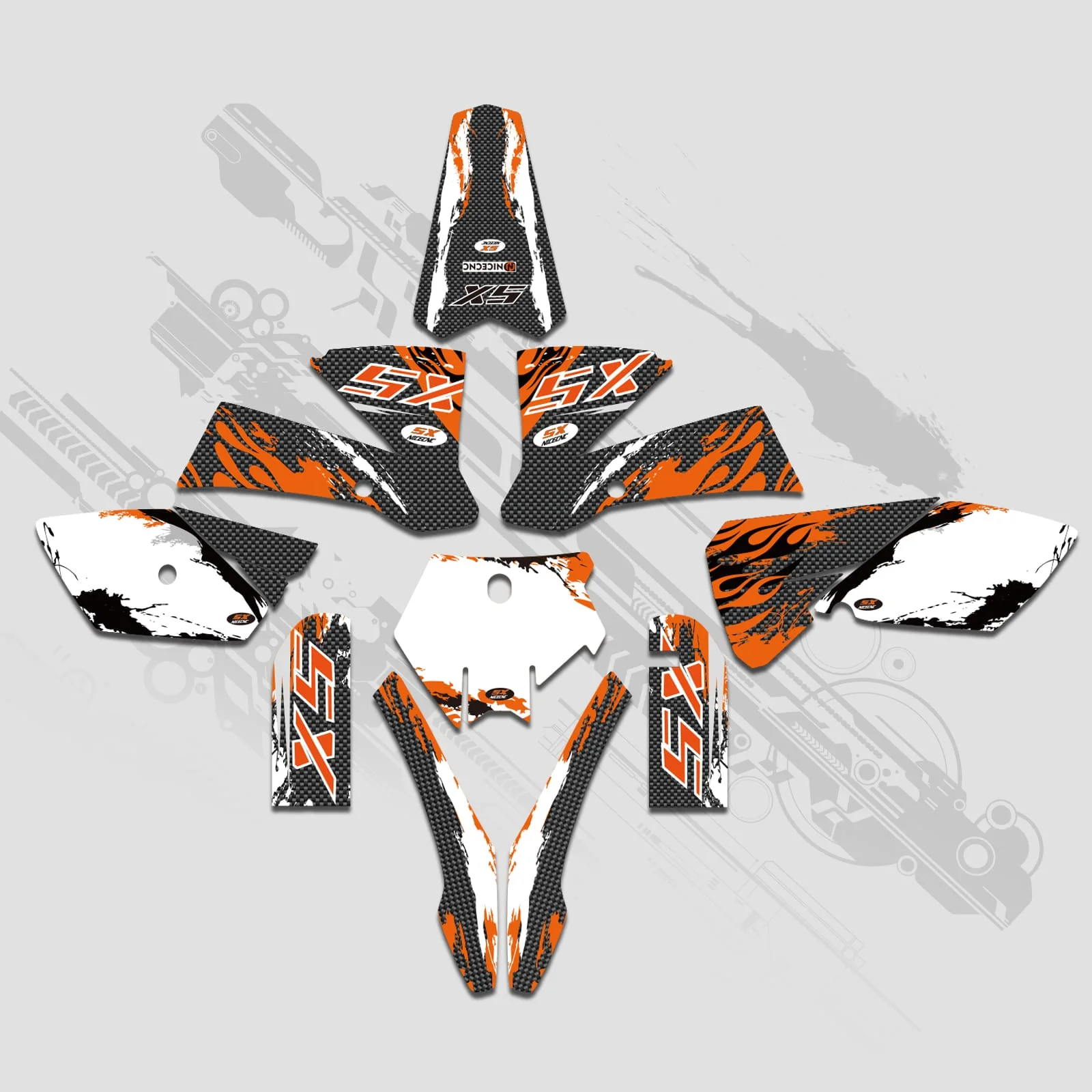 Full Graphics Decals Stickers Kit For KTM SX 85-105 2003-2005 - Image 8