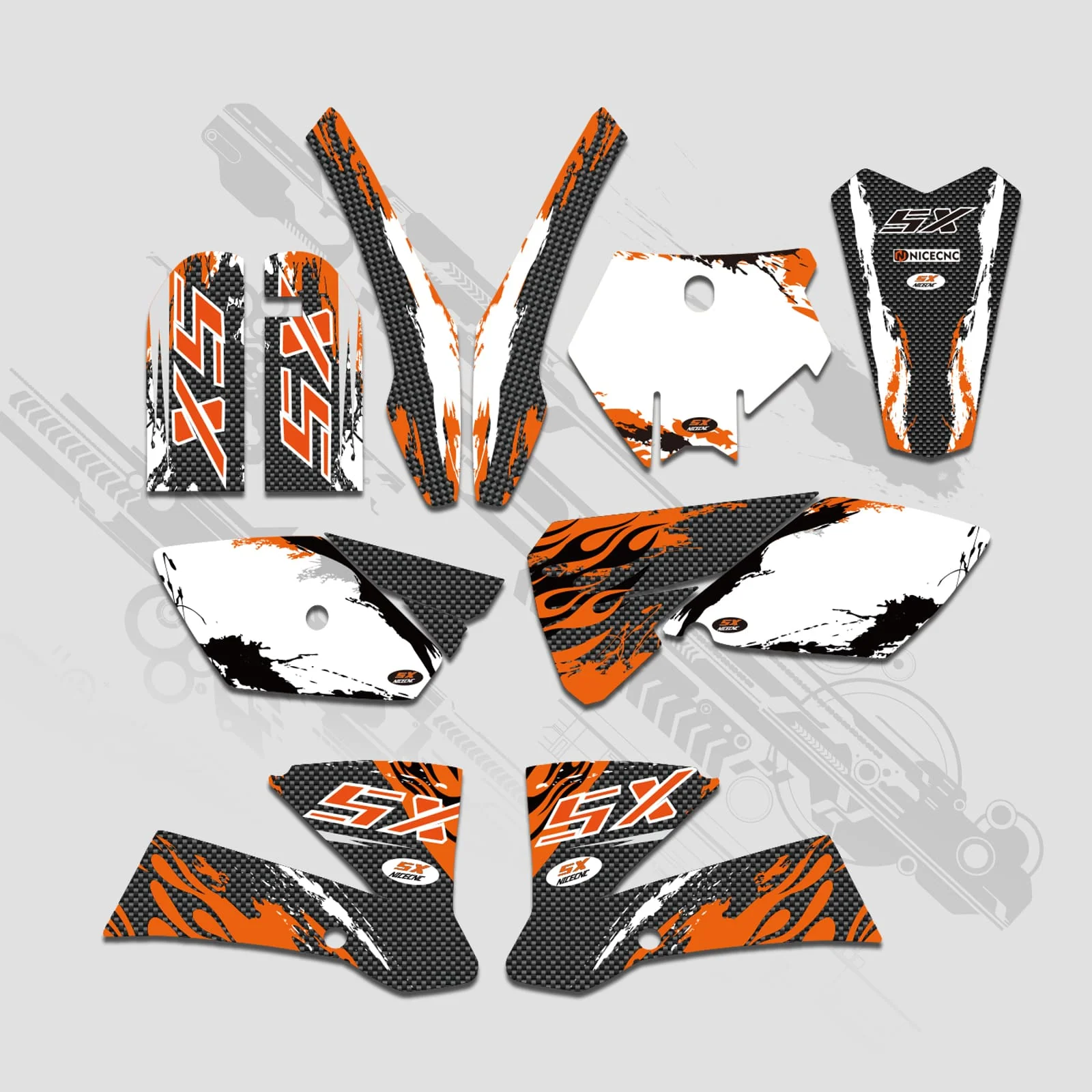 Full Graphics Decals Stickers Kit For KTM SX 85-105 2003-2005 - Image 9