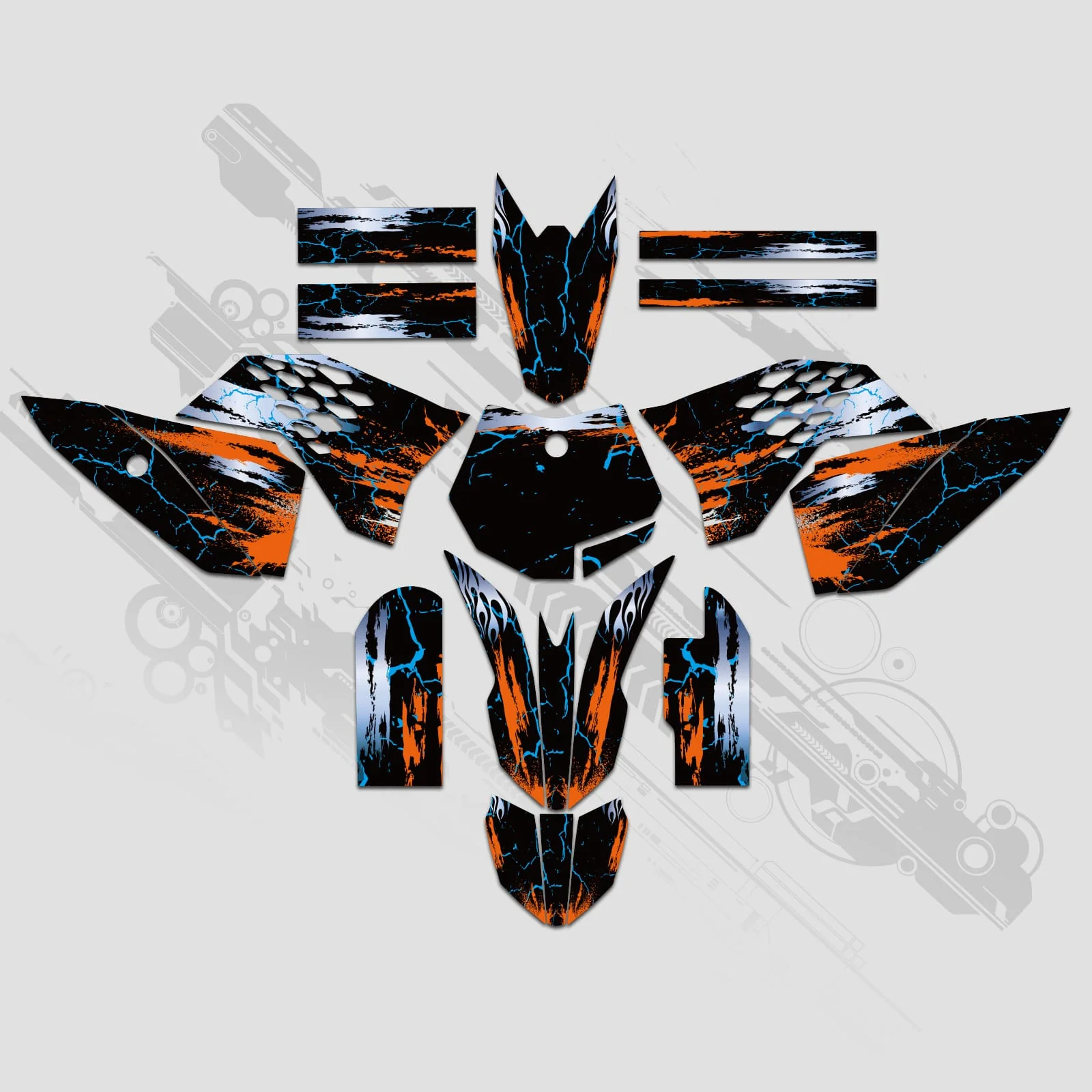 Full Graphics Decals Stickers Kit For KTM SX50 2009-2015 - Image 2