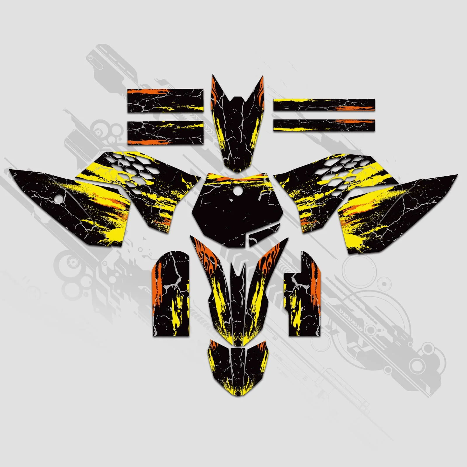 Full Graphics Decals Stickers Kit For KTM SX50 2009-2015 - Image 5