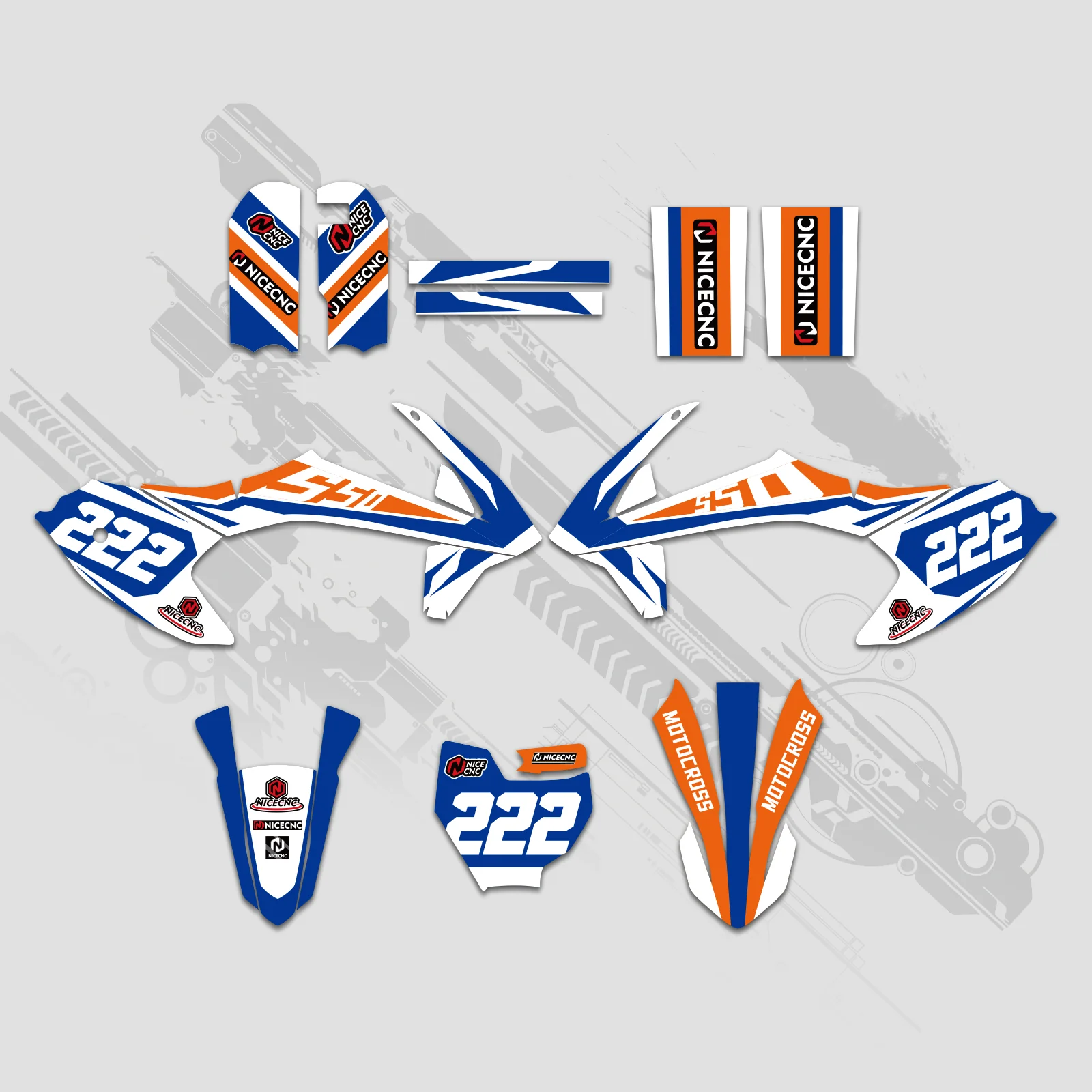 Full Graphics Decals Stickers Kit For KTM SX50 2016-2022 - Image 2