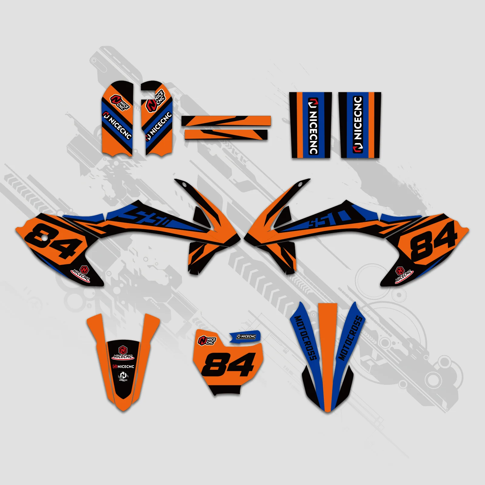 Full Graphics Decals Stickers Kit For KTM SX50 2016-2022 - Image 6