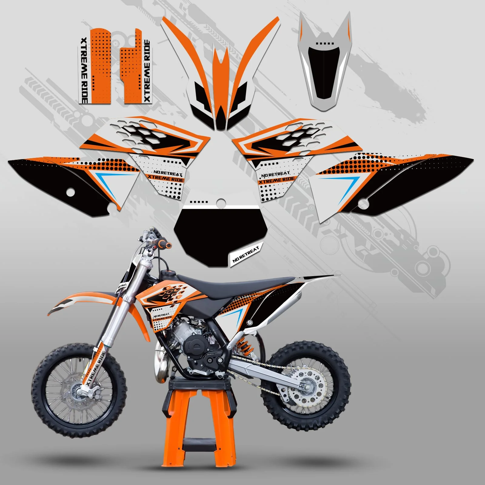 Full Graphics Decals Stickers Kit For KTM SX65 2009-2015