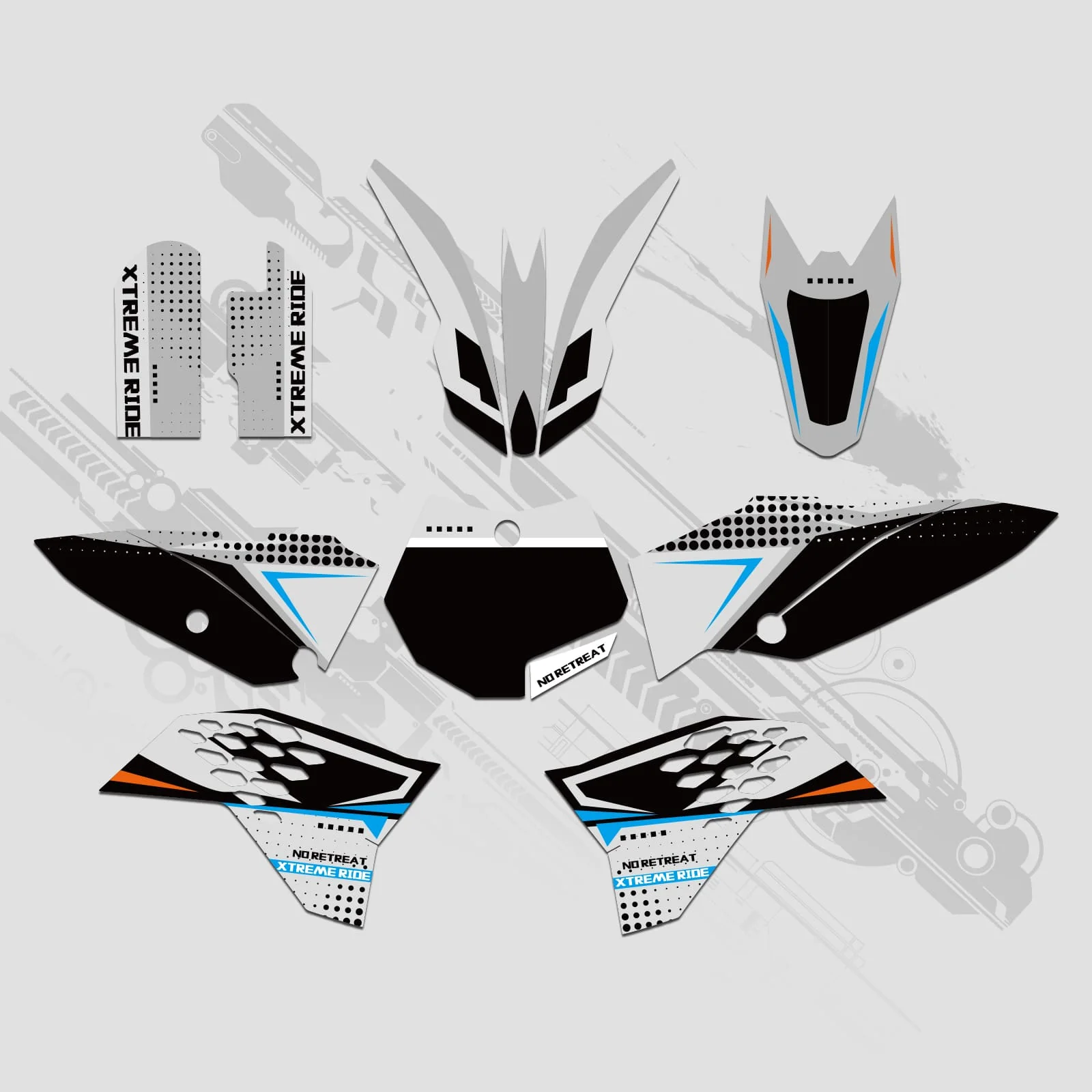 Full Graphics Decals Stickers Kit For KTM SX65 2009-2015 - Image 6